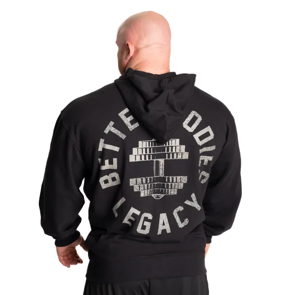 Better Bodies Legacy Standard Zip Hoodie, Black