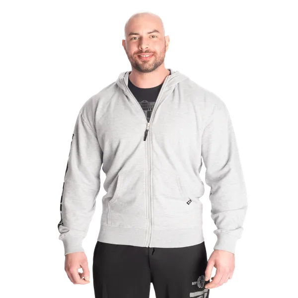 Better Bodies Standard Zip Hoodie, Light Grey Melange