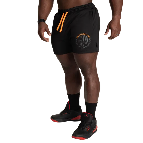 Gasp R1 Mesh Shorts/träningsshorts, Black/Orange