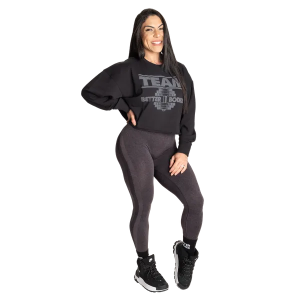 Better Bodies Highbridge Sweatshirt/Træningstrøje, Sort/Grå