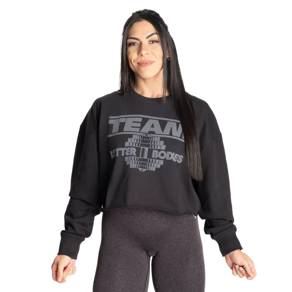 Better Bodies Highbridge Sweatshirt/Træningstrøje, Sort/Grå