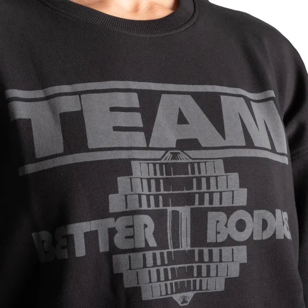 Better Bodies Highbridge Sweatshirt/Træningstrøje, Sort/Grå