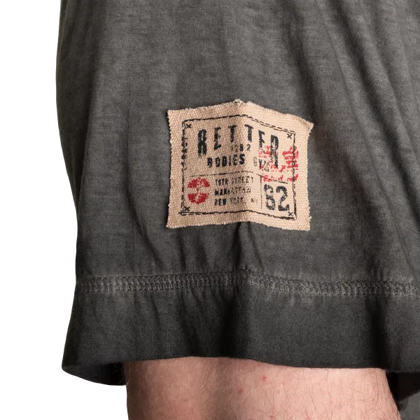 Better Bodies 19th Street Yoke Original T-shirt, Washed Black