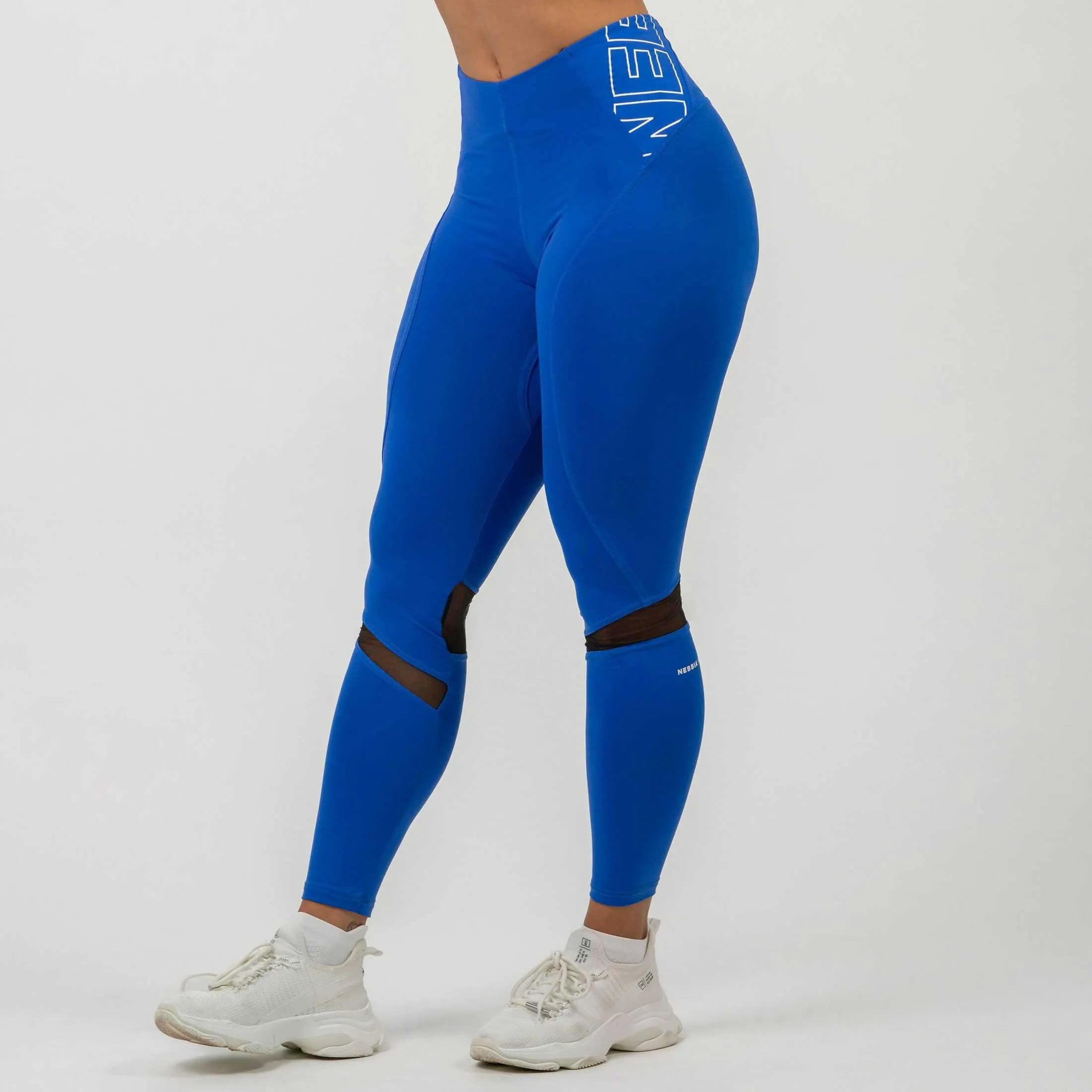 NEBBIA FIT Active højtaljede leggings/træningstights, blå