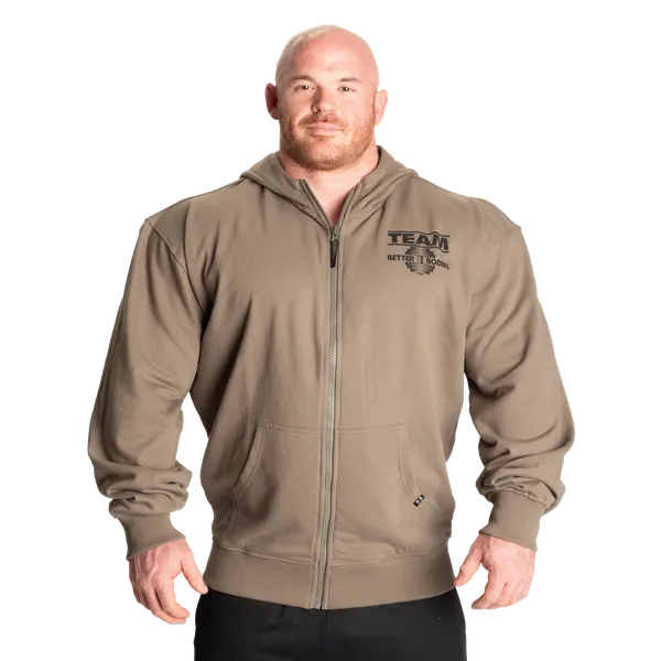 Better Bodies Original Standard Zip Hoodie, Washed Green