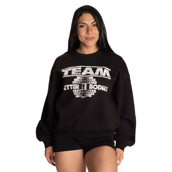 Better Bodies Team Oversized Sweatshirt/Træningstrøje, Sort