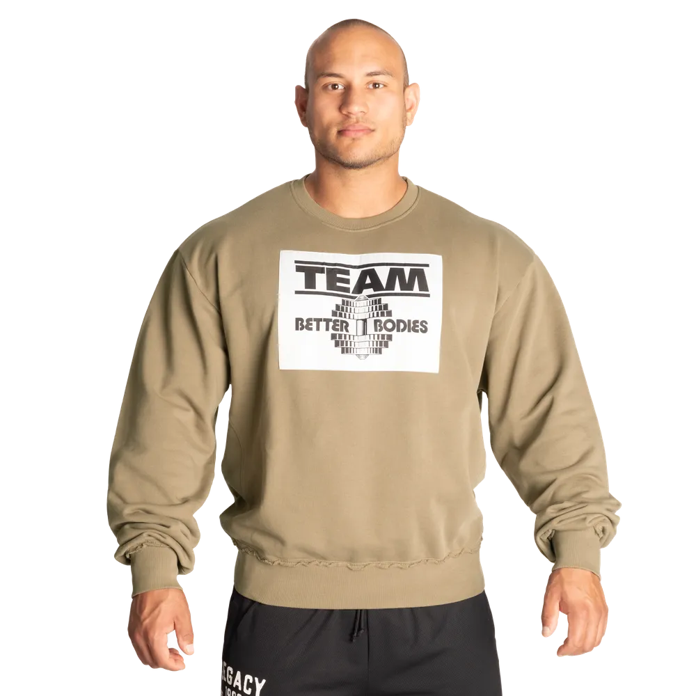 Better Bodies Team BB Sweatshirt/Träningströja, Washed Green