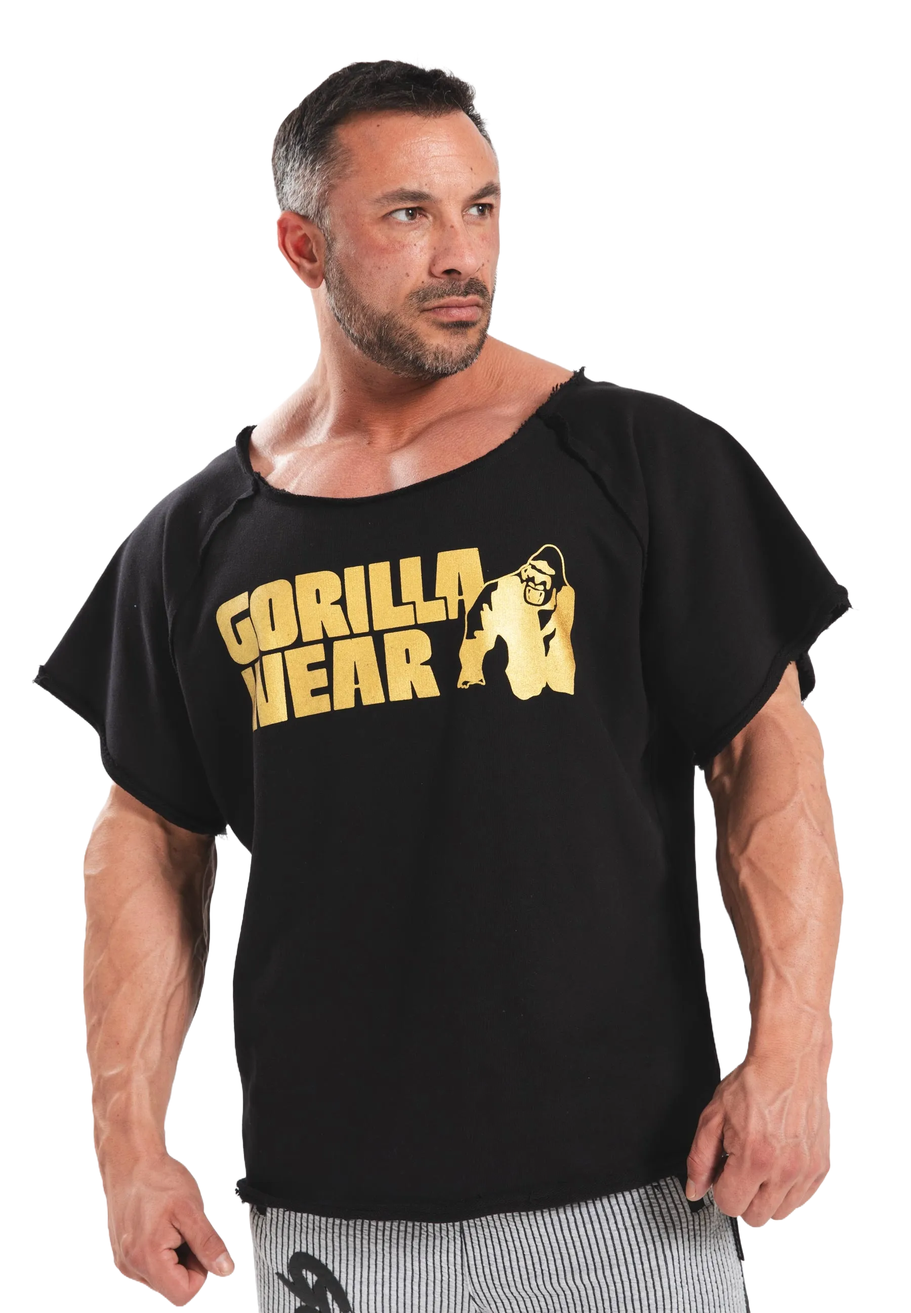 Gorilla Wear Classic Workout Top T-shirt, sort/guld