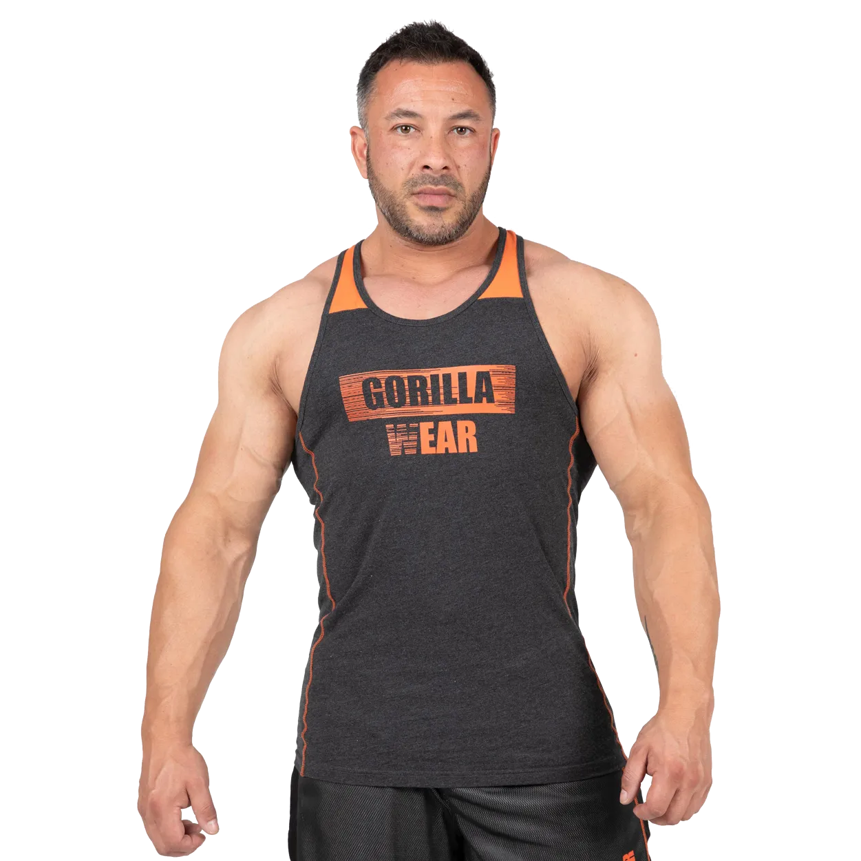 Gorilla Wear - Wallace Tanktop/Lin, grå/orange