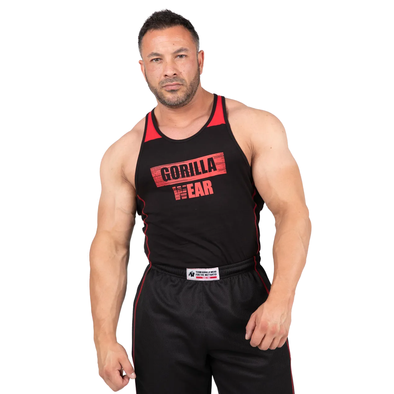 Gorilla Wear - Wallace Tanktop/Linned, sort/rød