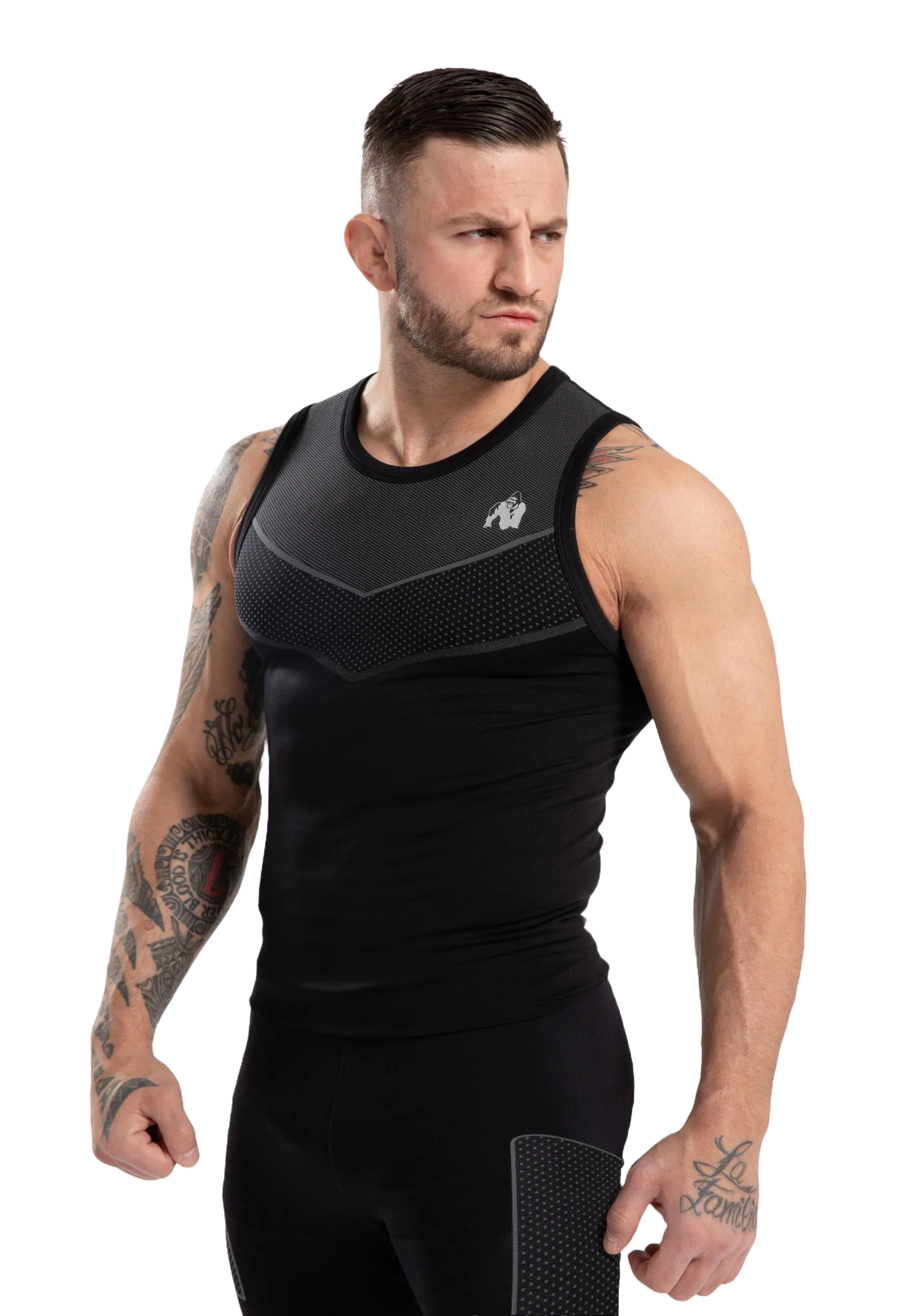 Gorilla Wear - Norton Seamless Tank Top/Lin, sort