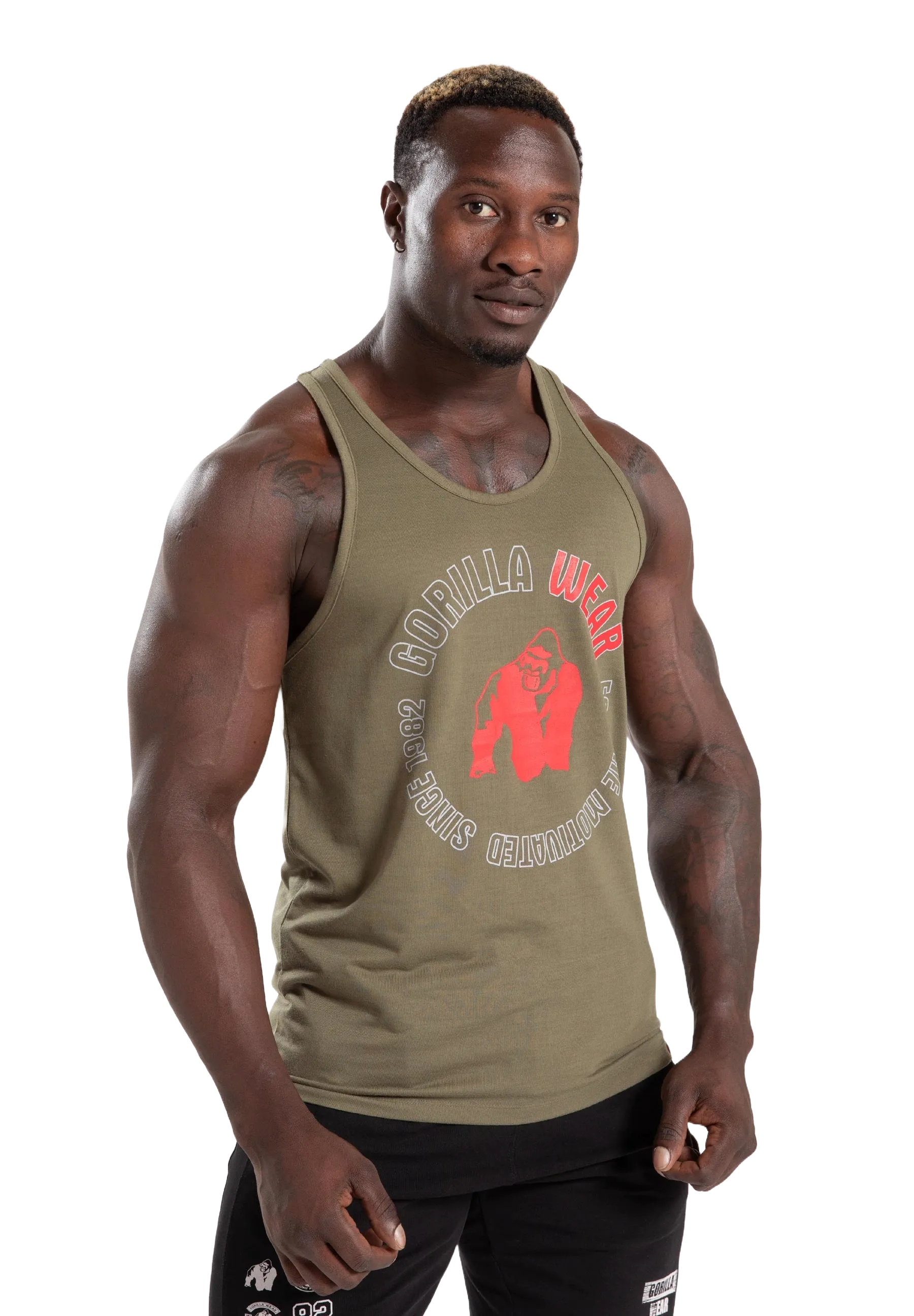 Gorilla Wear Lafayette Racerback Tanktop/Lin, armygrøn