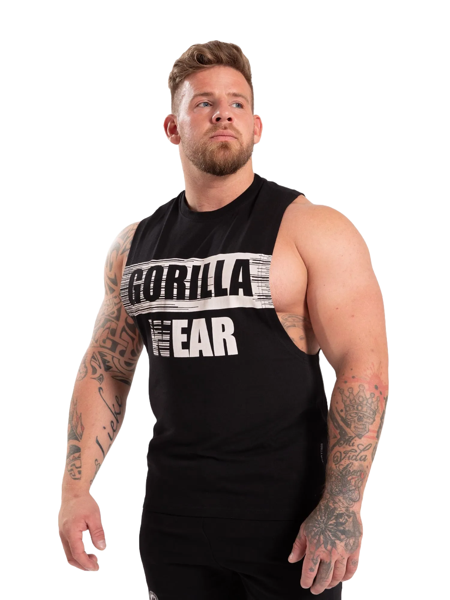 Gorilla Wear Lopez Drop Armhole Tanktop/Linje, sort