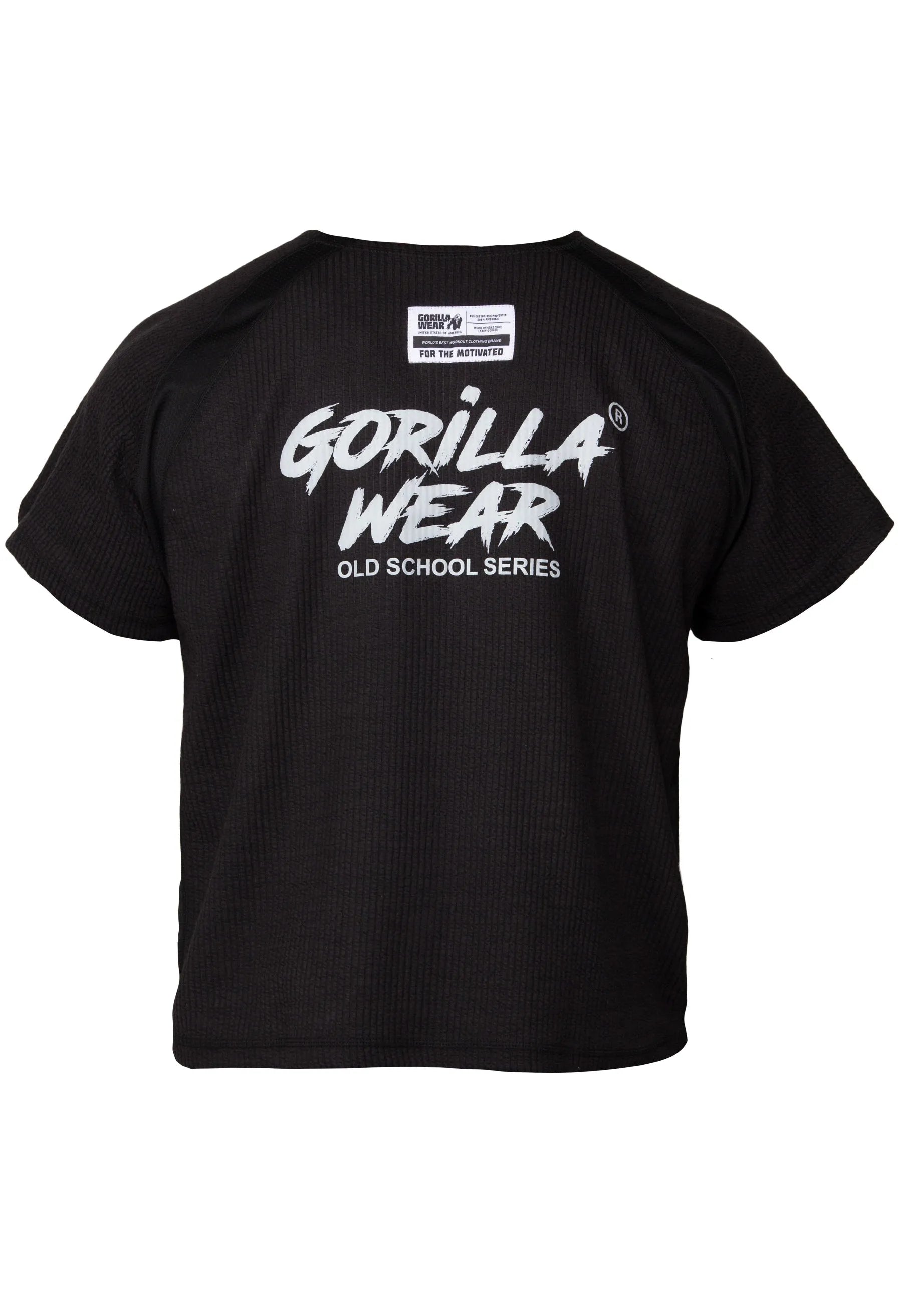 Gorilla Wear Augustine Old School Work Out Top T-shirt, sort