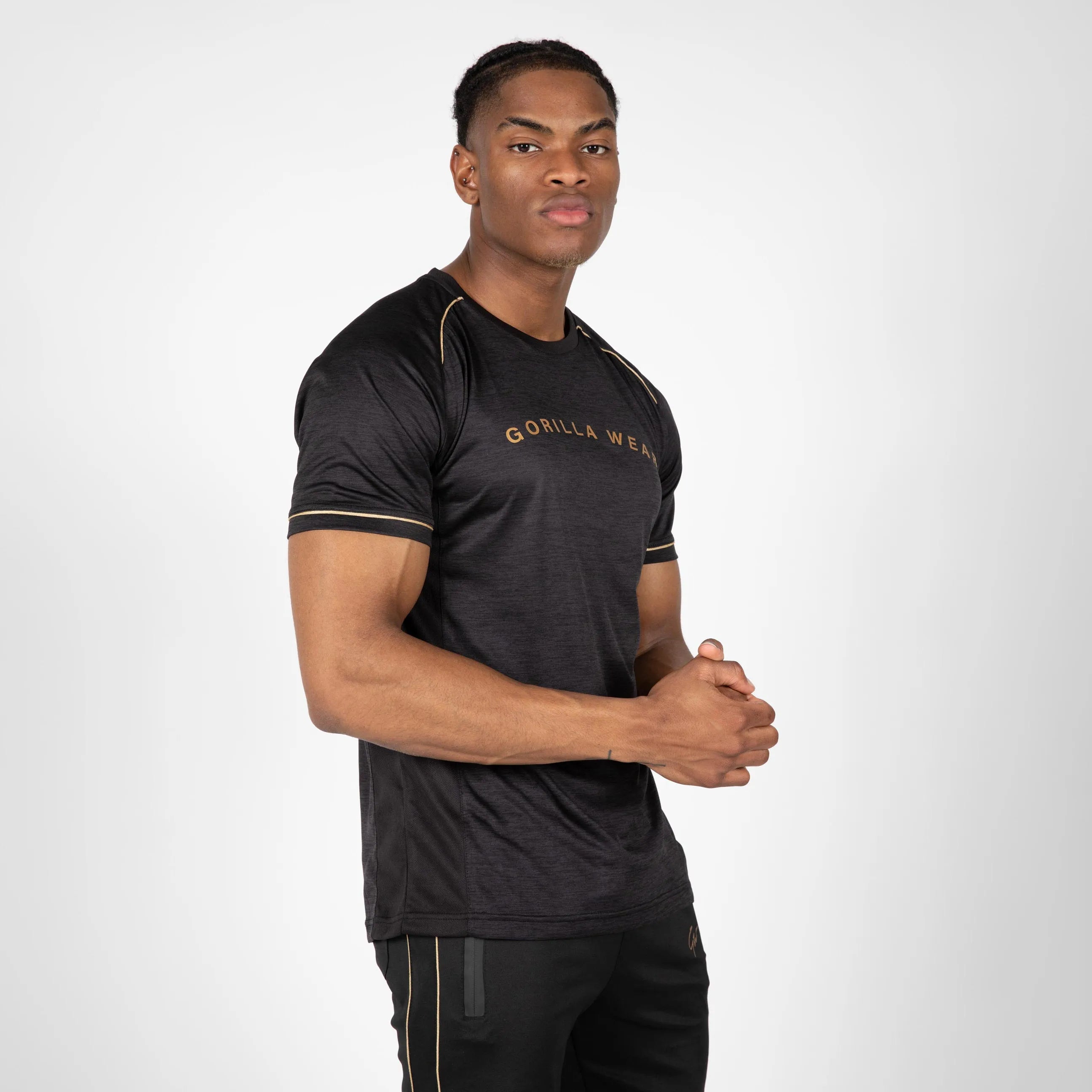 Gorilla Wear Fremont T-shirt, sort/guld