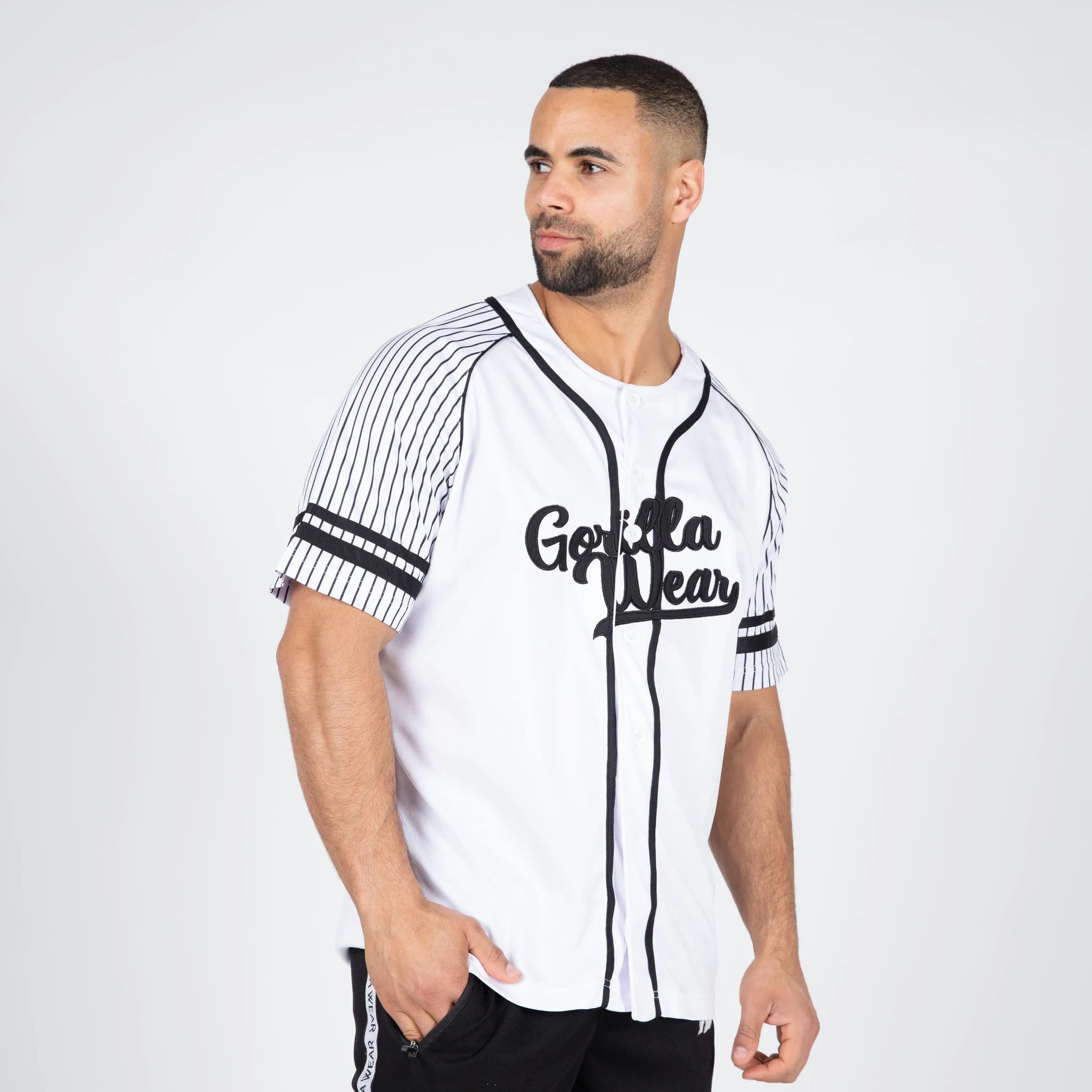 Gorilla Wear 82 baseball trøje T-shirt, hvid