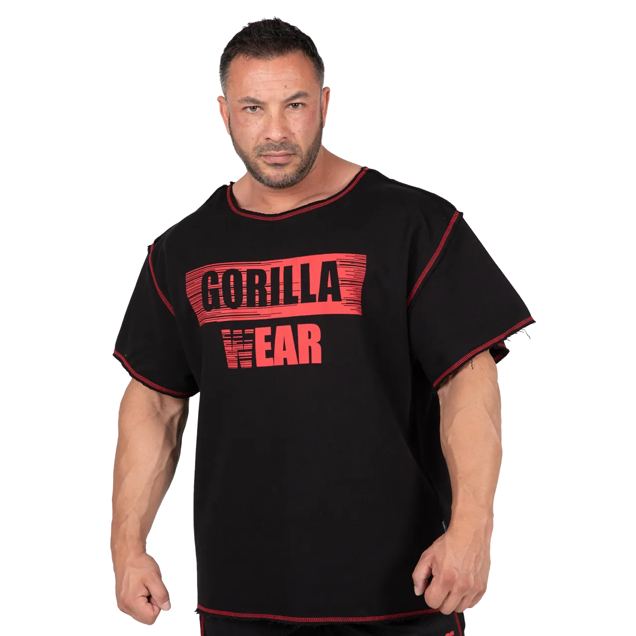 Gorilla Wear Wallace Workout Top T-shirt, sort/rød