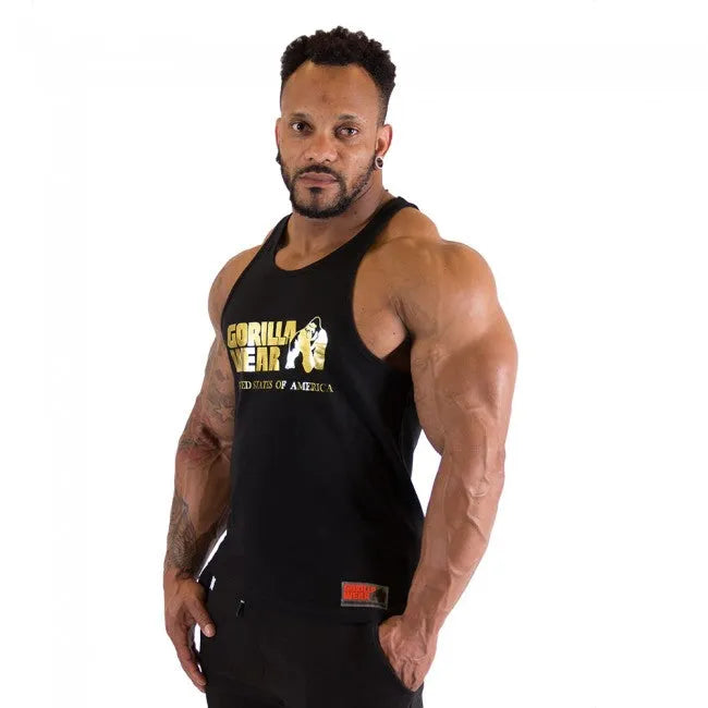 Gorilla Wear Classic Tanktop/Linér, sort/guld