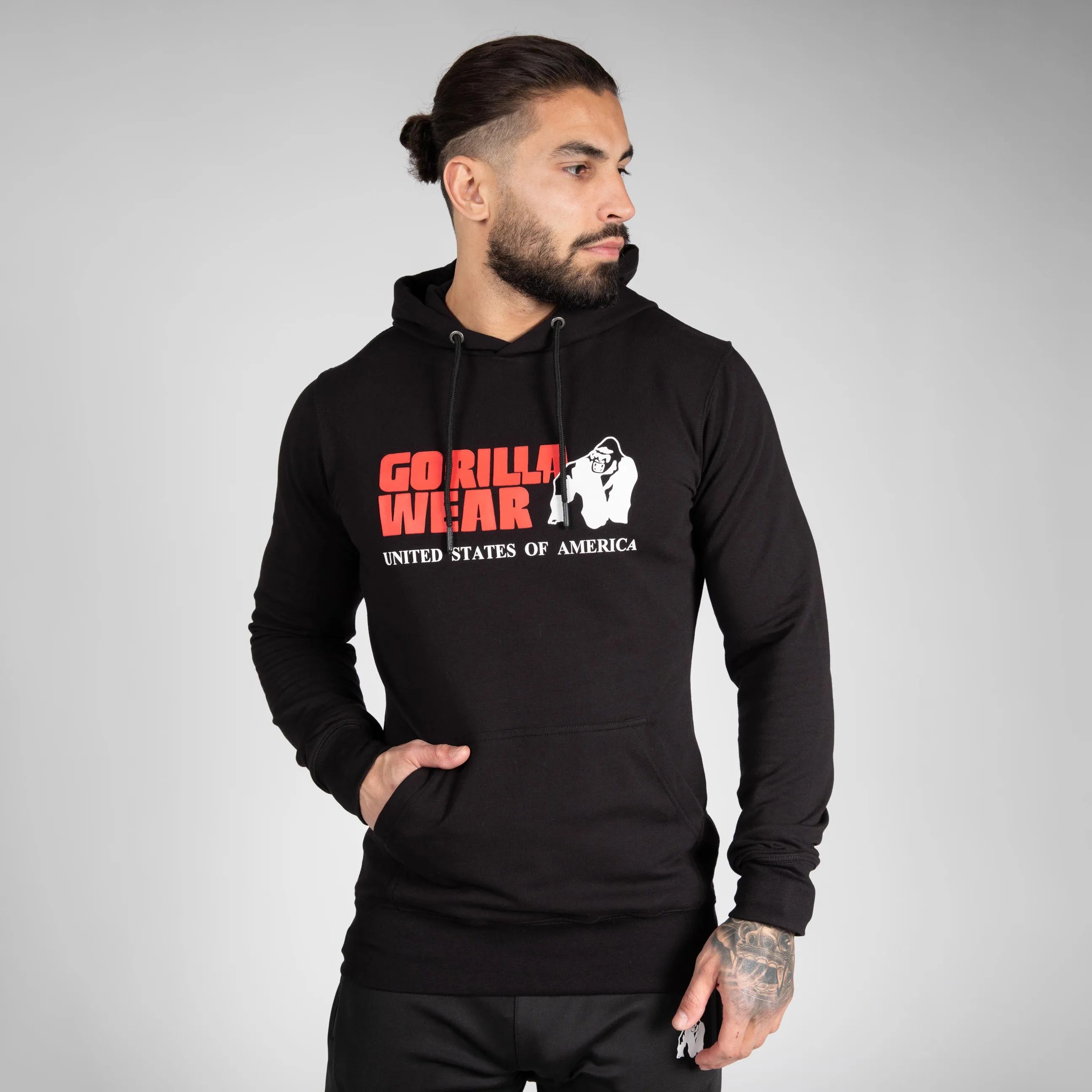 Gorilla Wear Classic hættetrøje, sort