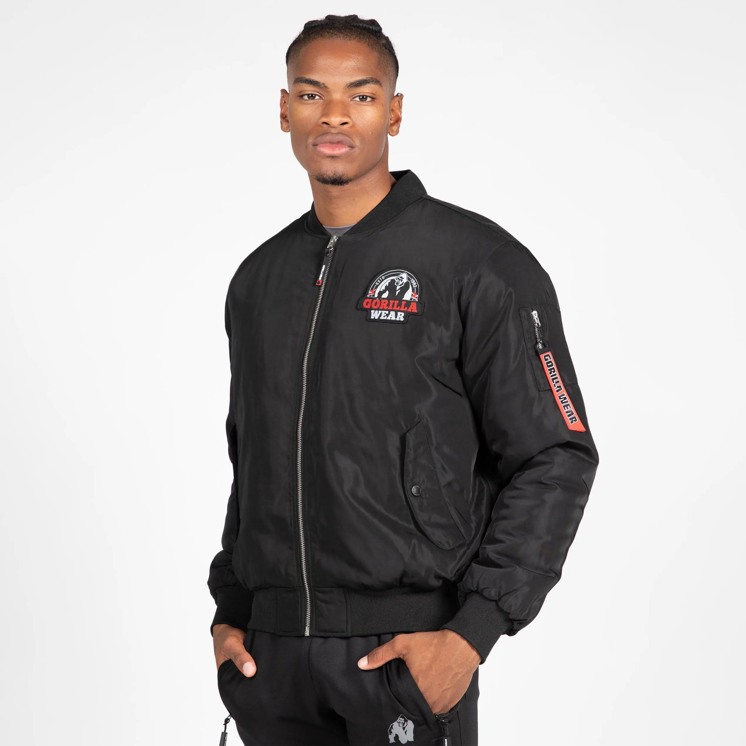Gorilla Wear Covington bomberjakke, sort