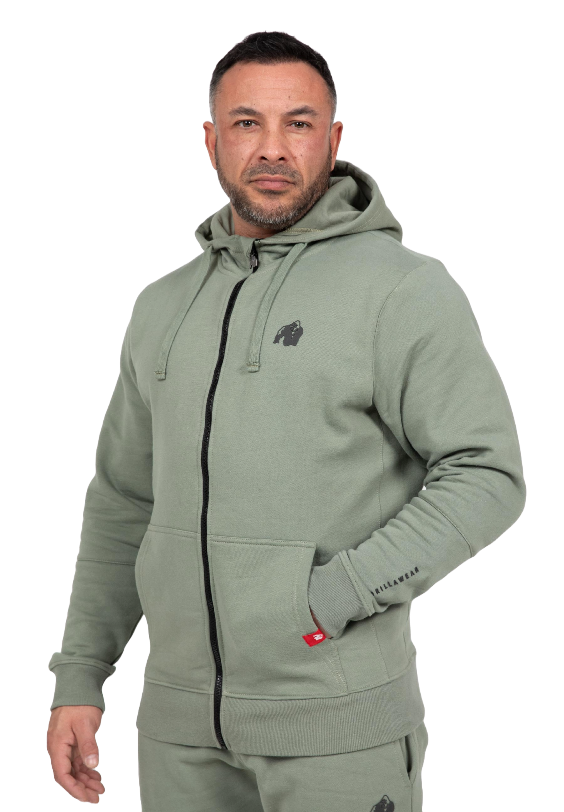 Gorilla Wear Leon hættetrøje med lynlås, grøn