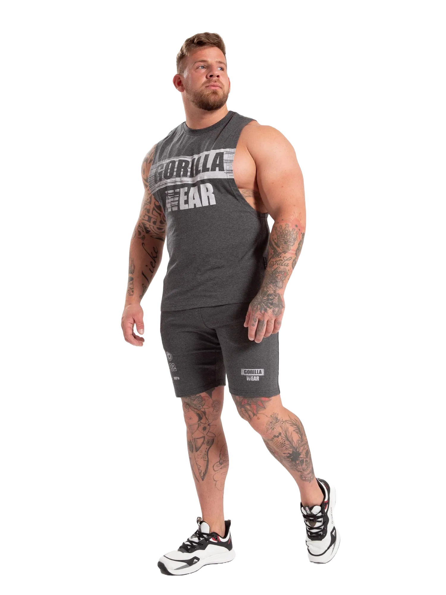 Gorilla Wear Lopez Shorts/Træningshorts, mørkegrå melange