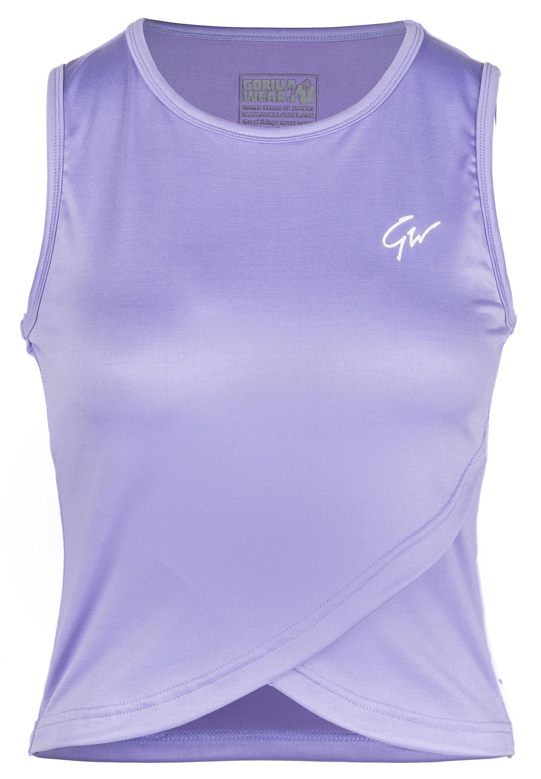 Gorilla Wear Estelle Twisted Crop Top/træningstop, lilla