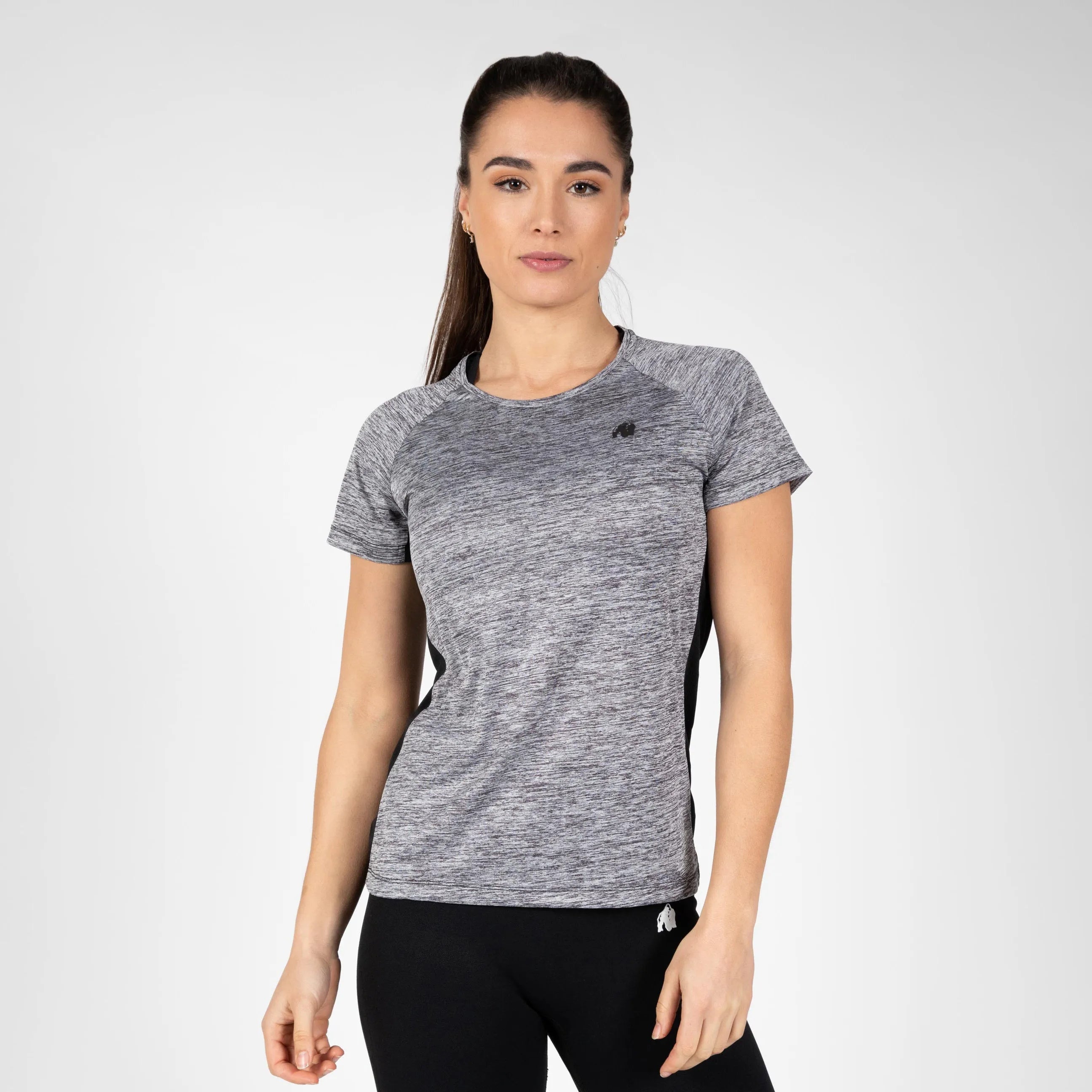 Gorilla Wear Monetta Performance T-shirt, grå melange/sort