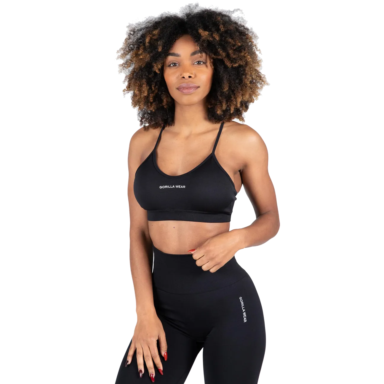 Gorilla Wear Quincy sømløs sports-bh/sports-bh, sort