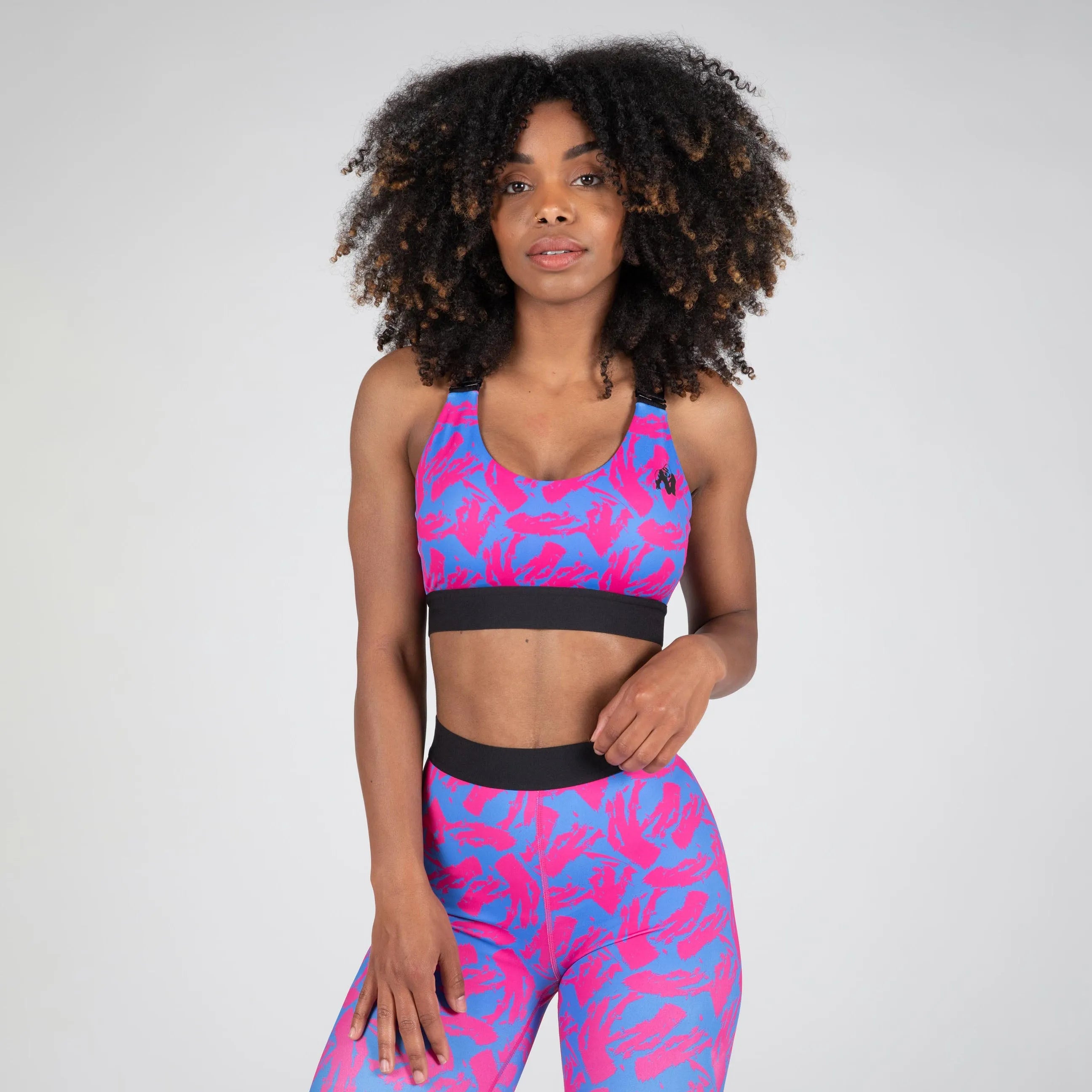 Gorilla Wear Colby Sports-BH/Sports-BH, blå/pink