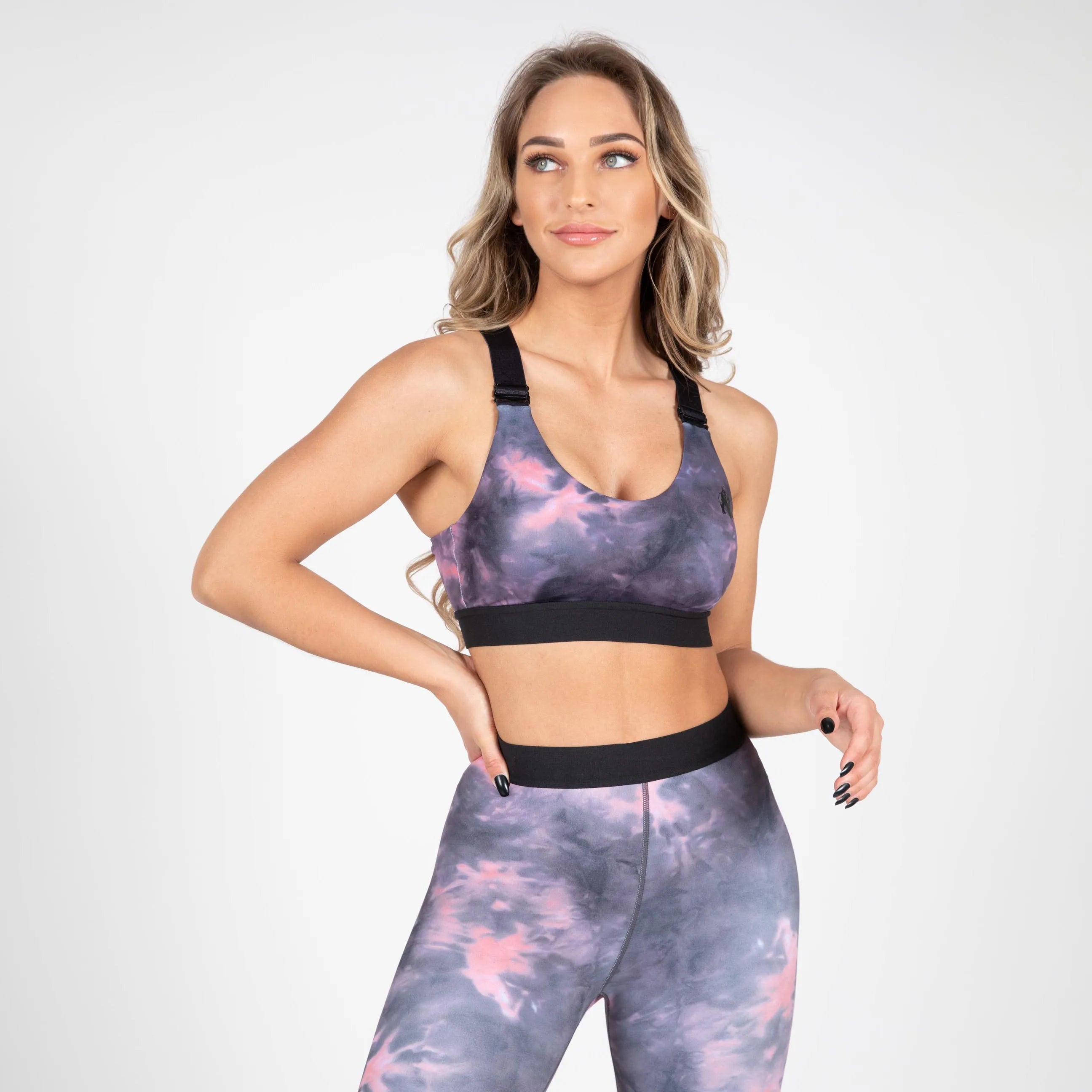 Gorilla Wear Colby Sports-BH/Sports-BH, grå/pink