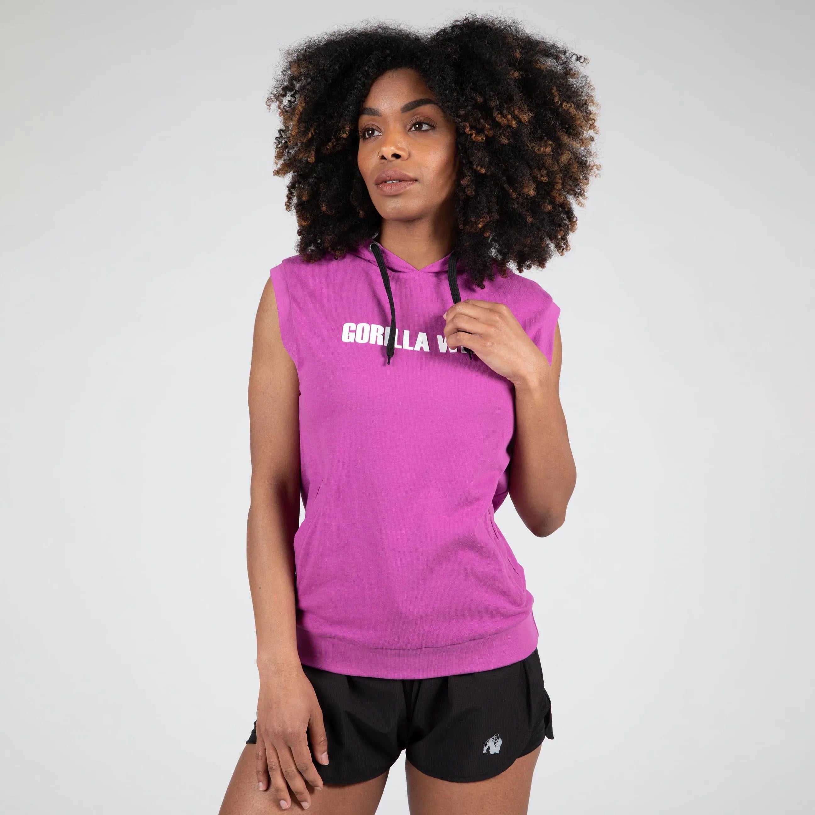 Gorilla Wear Virginia Ærmeløs Hættetrøje, pink