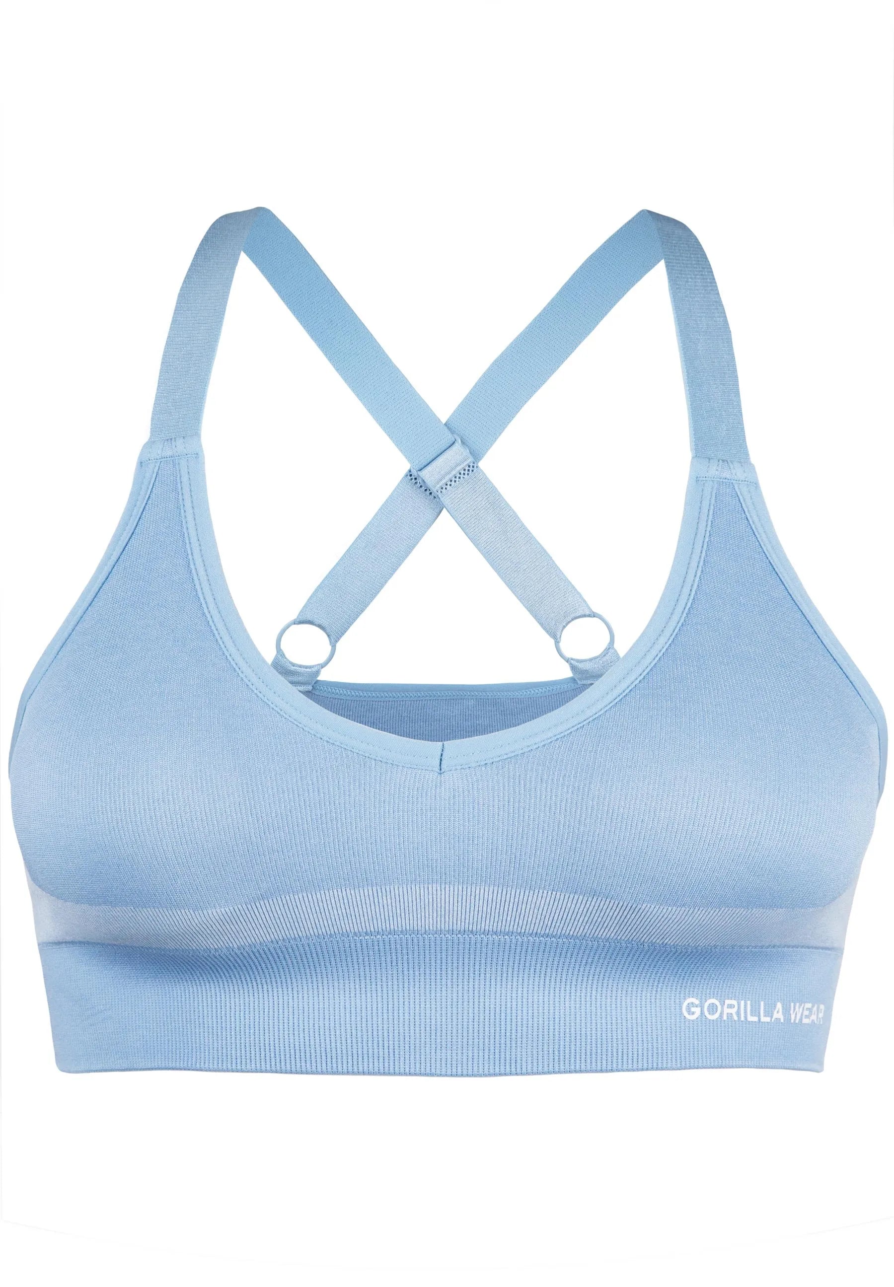 Gorilla Wear Selah Seamless Sports-BH/Sports-BH, lyseblå