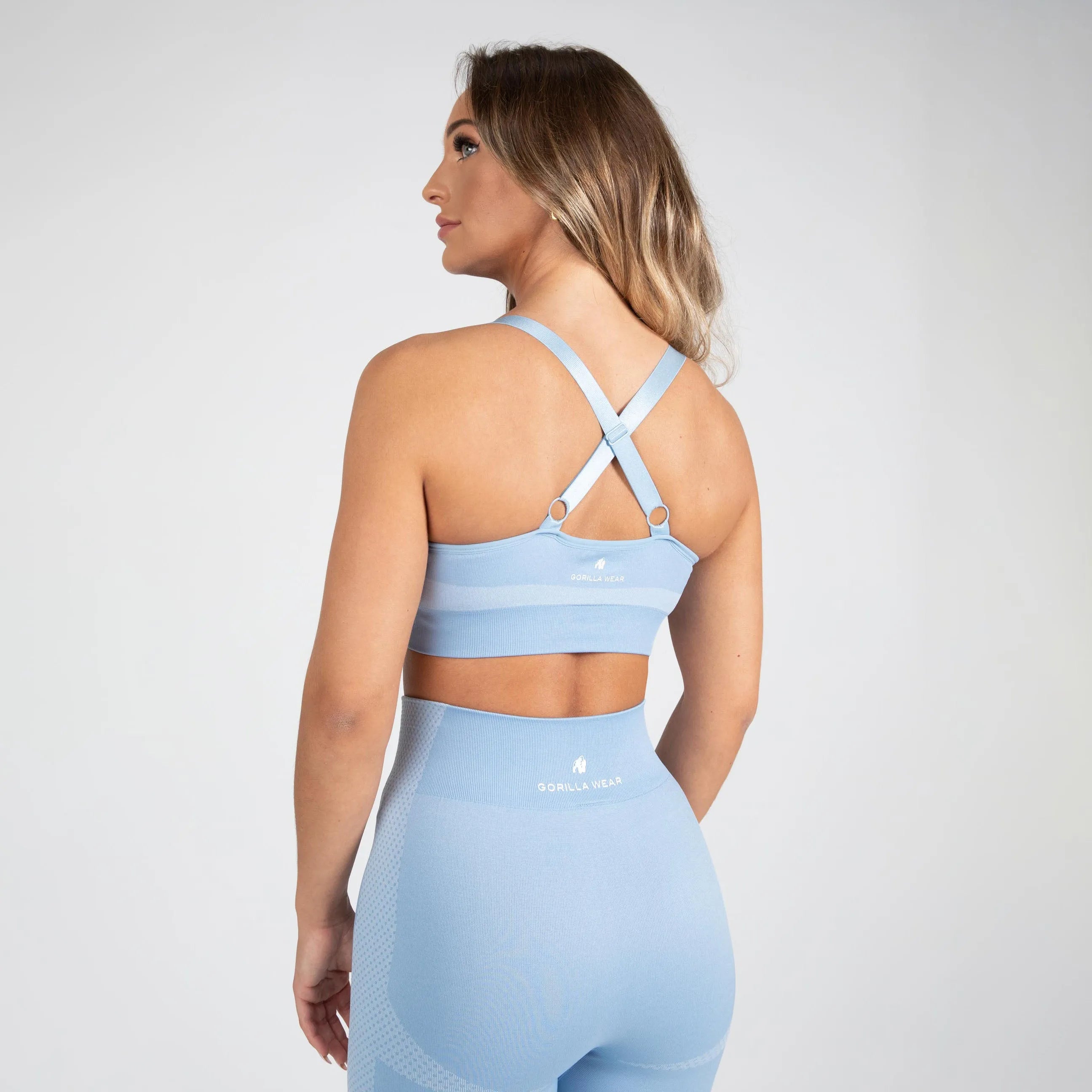 Gorilla Wear Selah Seamless Sports-BH/Sports-BH, lyseblå