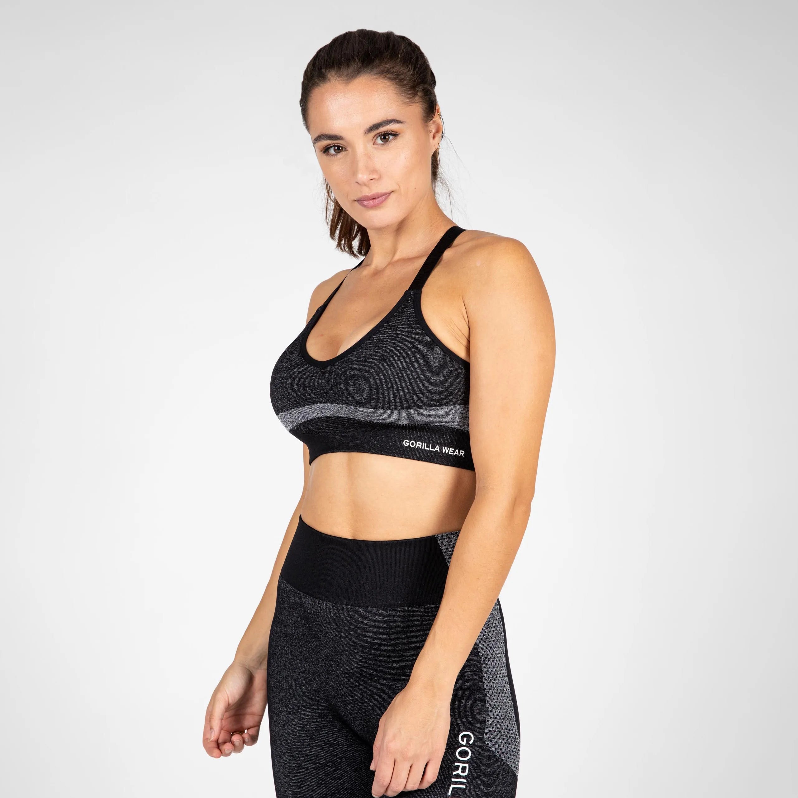 Gorilla Wear Selah sømløs sports-bh/sports-bh, sort