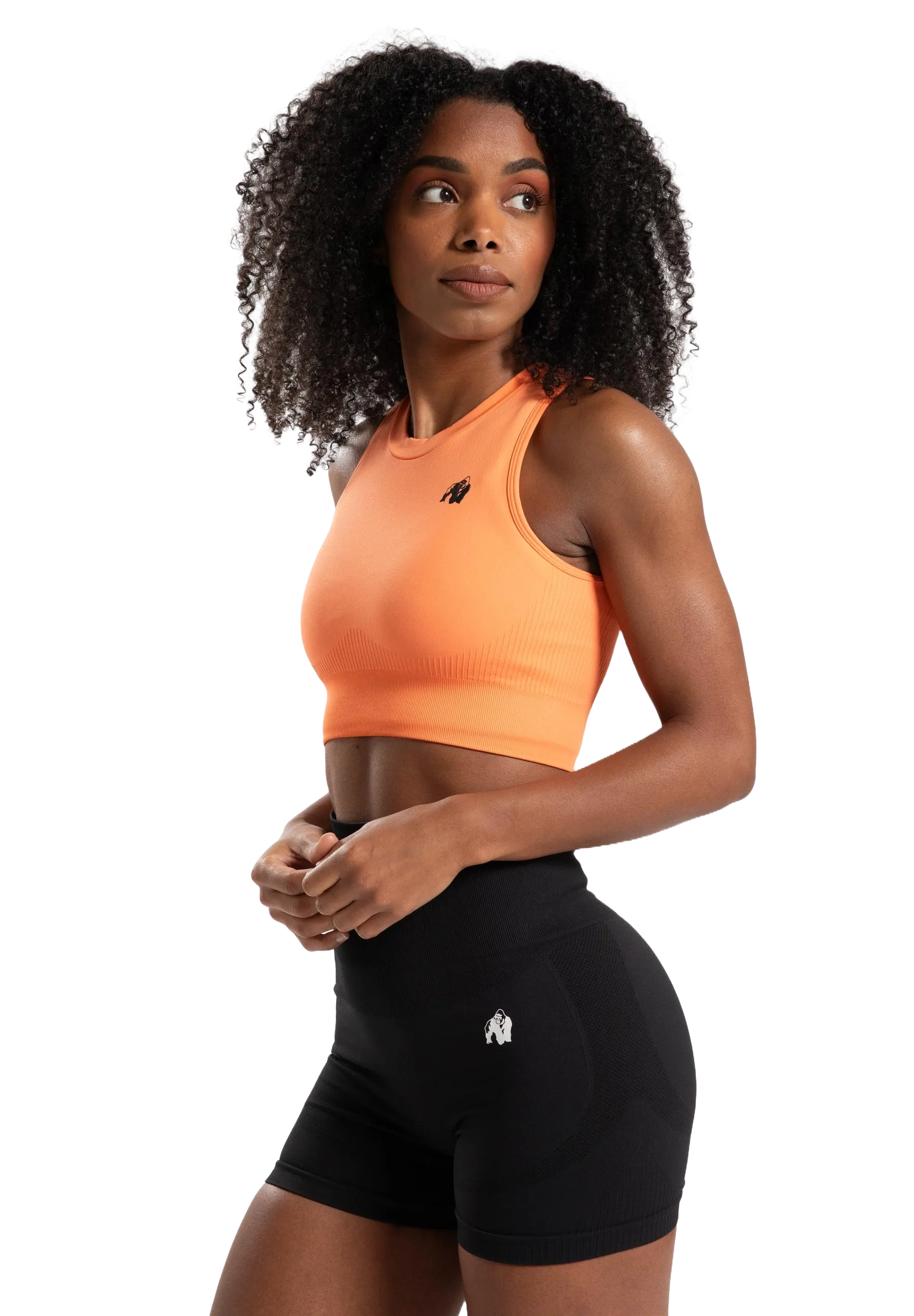 Gorilla Wear Olivia Seamless Crop Top/træningstop, fersken