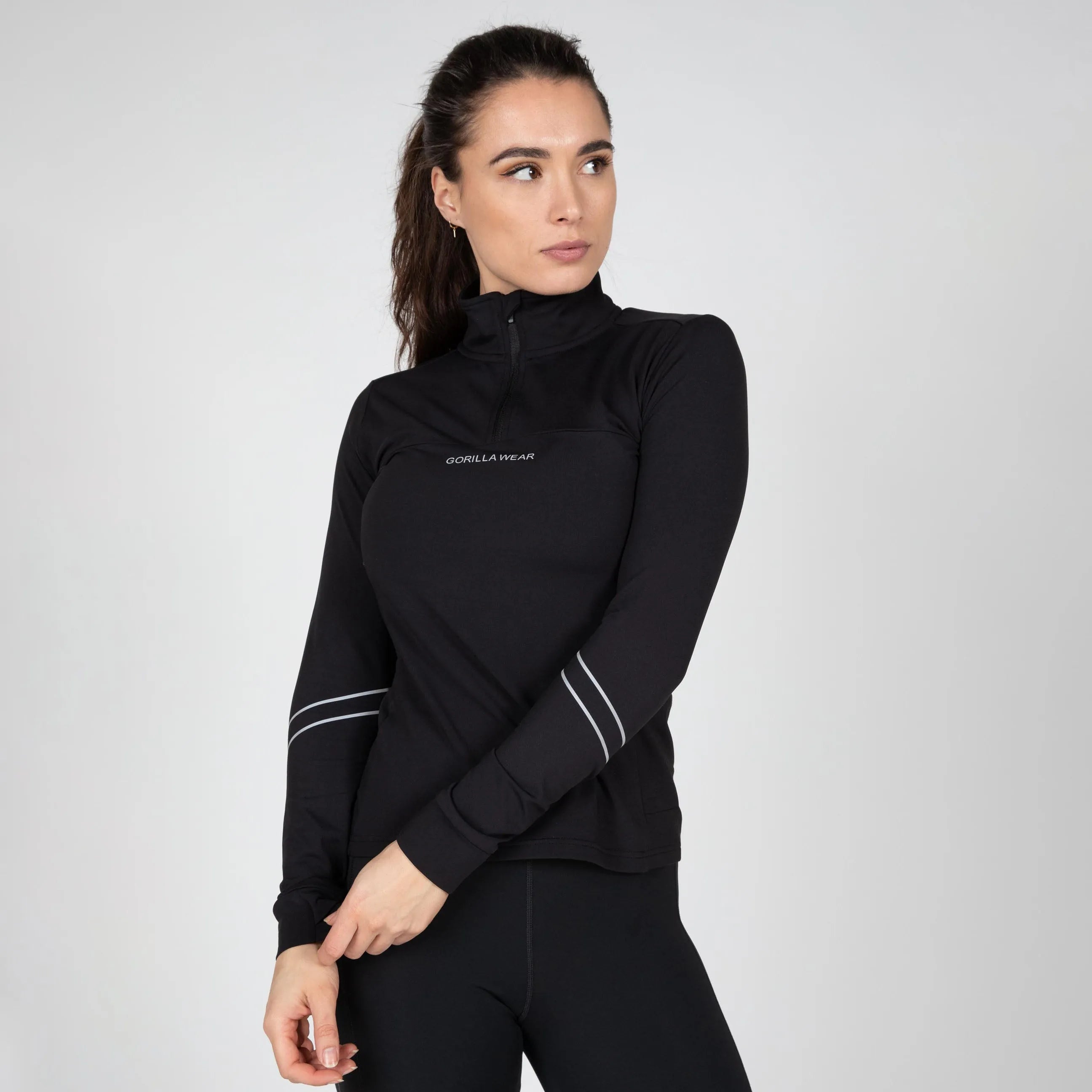 Gorilla Wear Laconia langærmet/træningstrøje, sort
