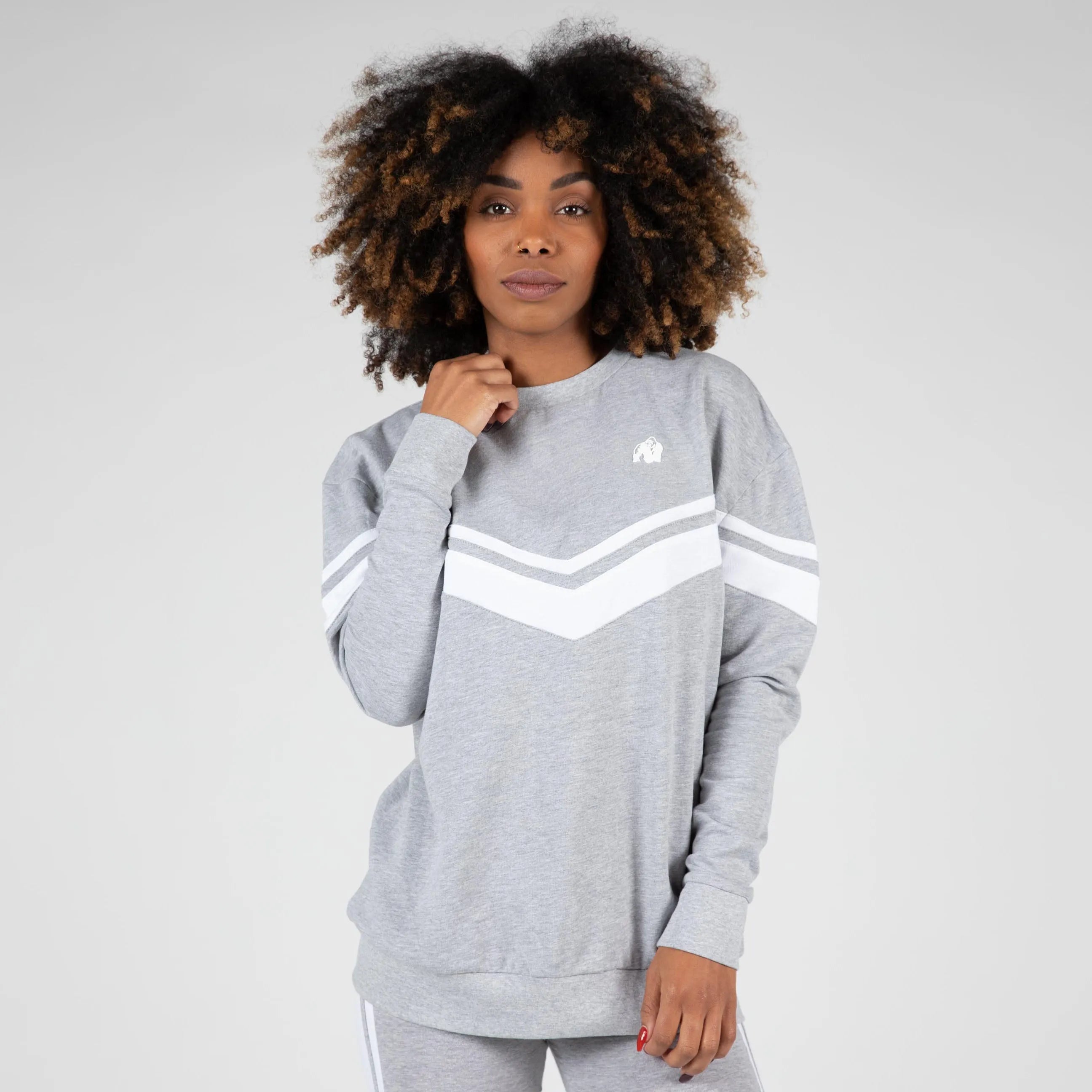 Gorilla Wear Hailey Oversized Sweatshirt/Træningstrøje, gråmeleret