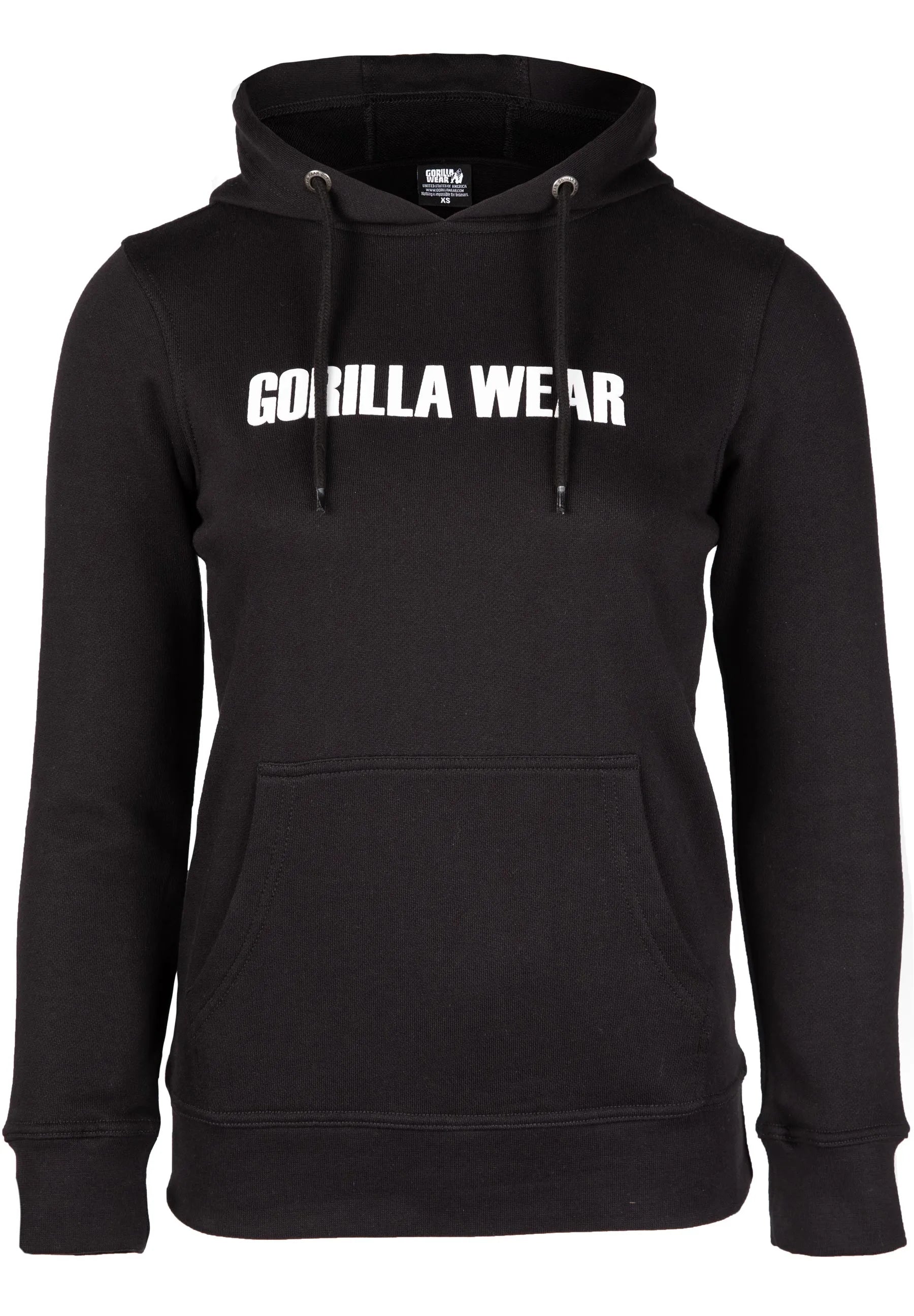 Gorilla Wear Charlotte hættetrøje, sort 
