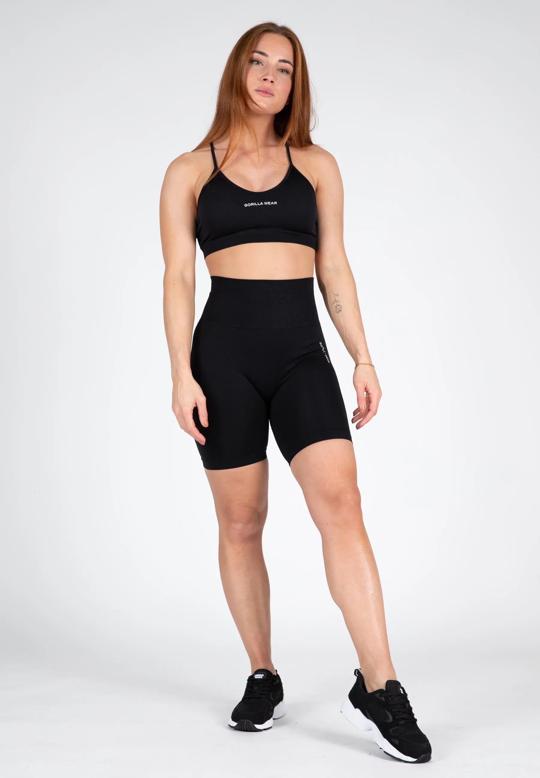 Gorilla Wear Quincy Seamless cykelshorts/træningsshorts, sort