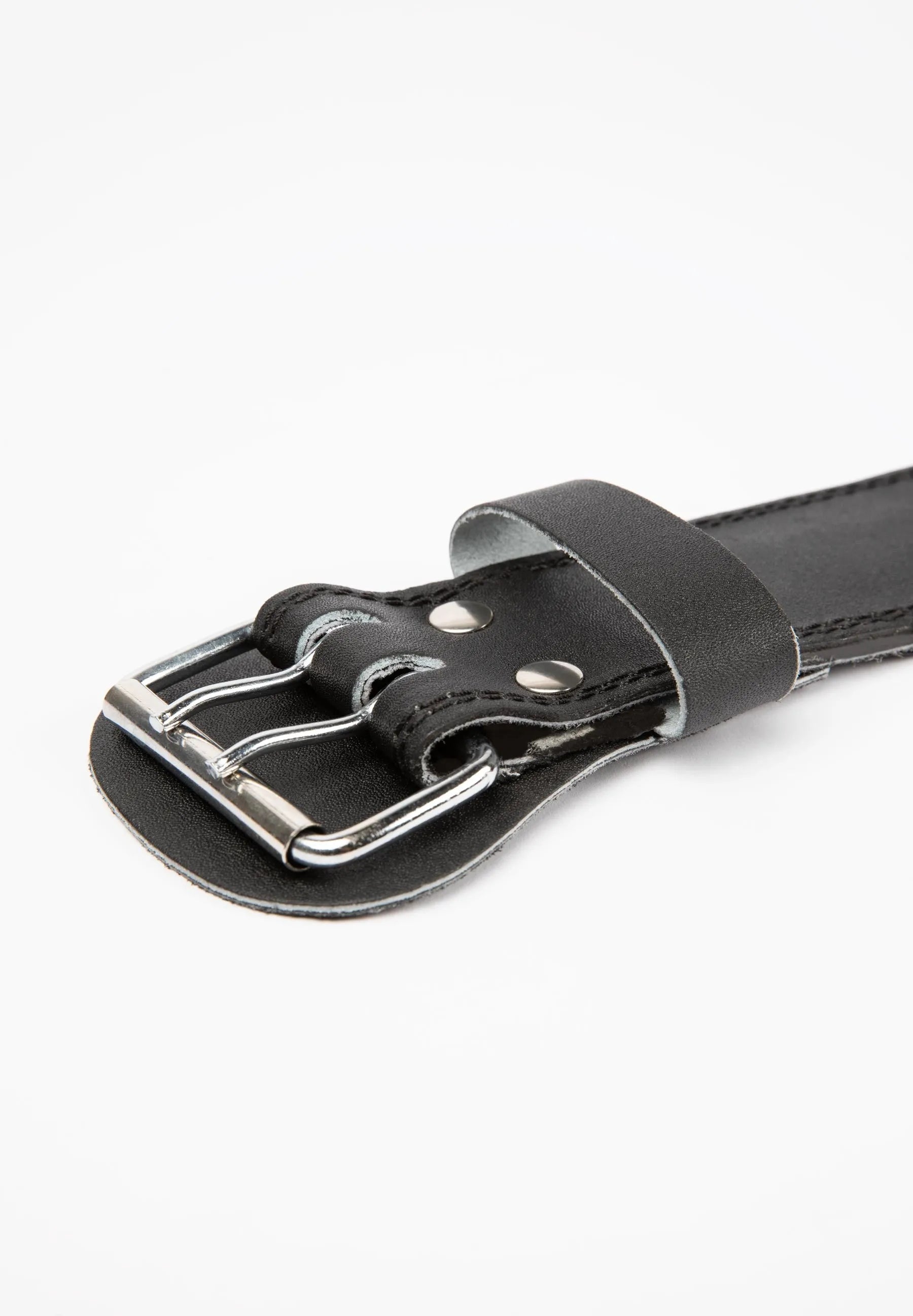 Gorilla Wear 10 cm polstret læderbælte, sort/rød