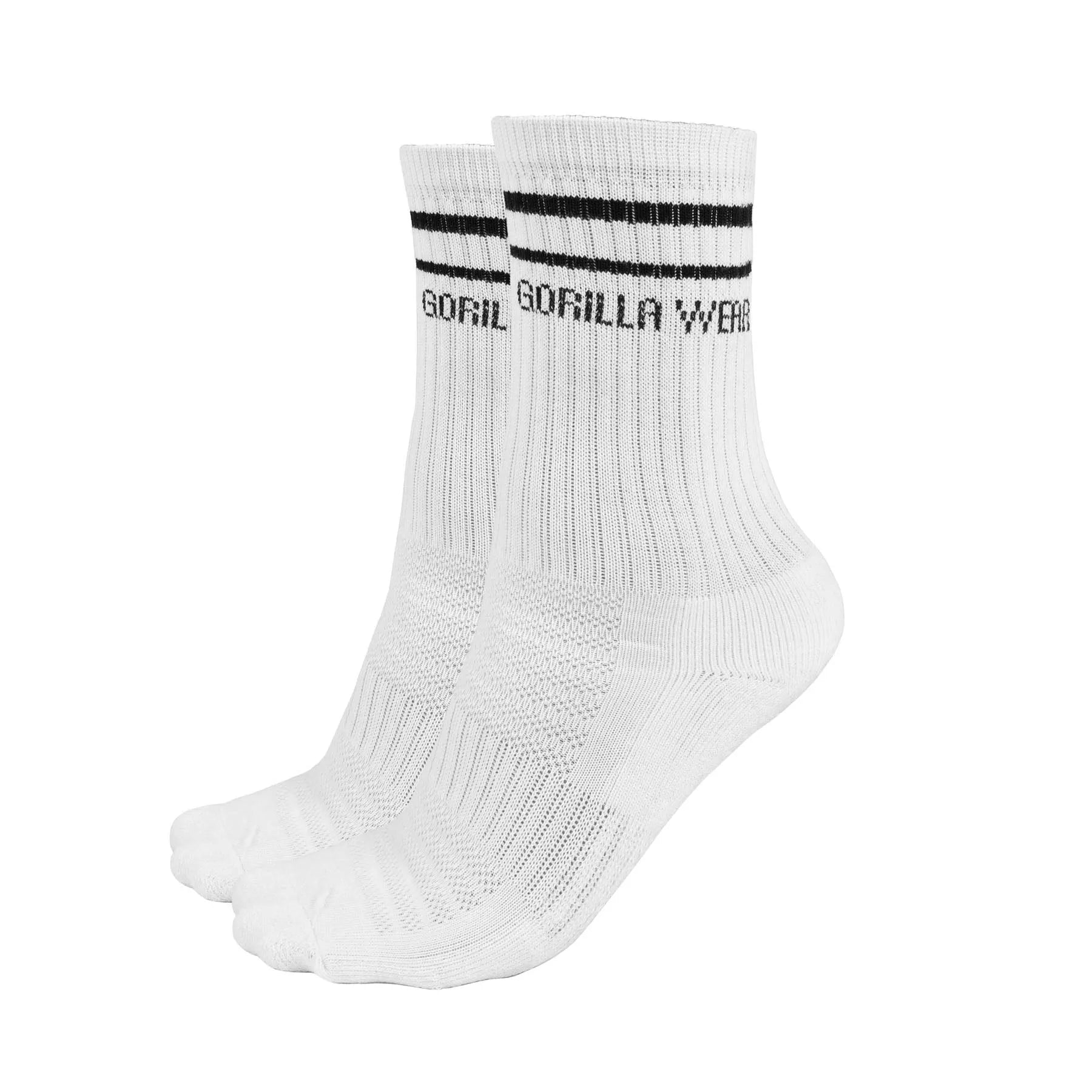 Gorilla Wear Crew Socks 2-Pack, white