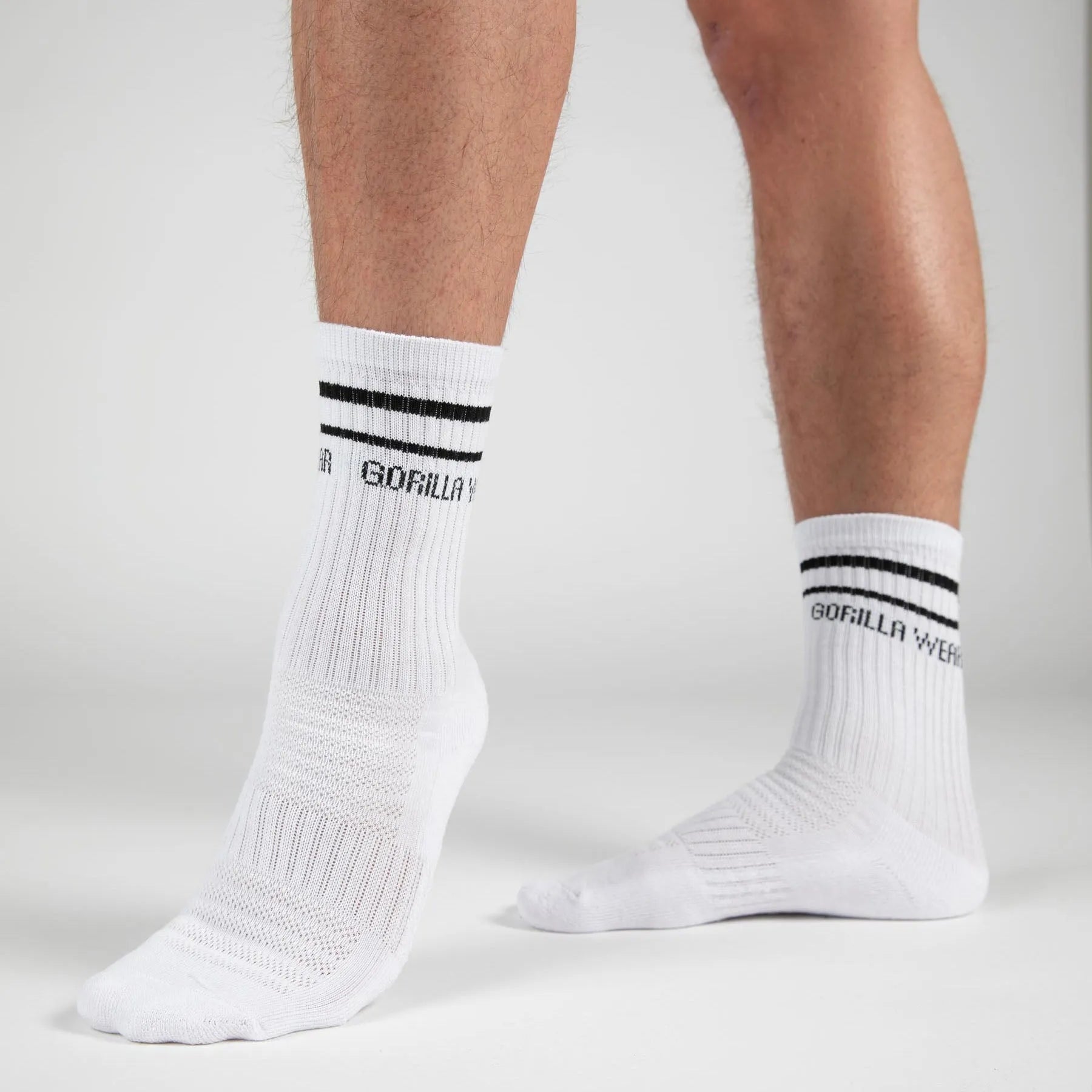 Gorilla Wear Crew Socks 2-Pack, white
