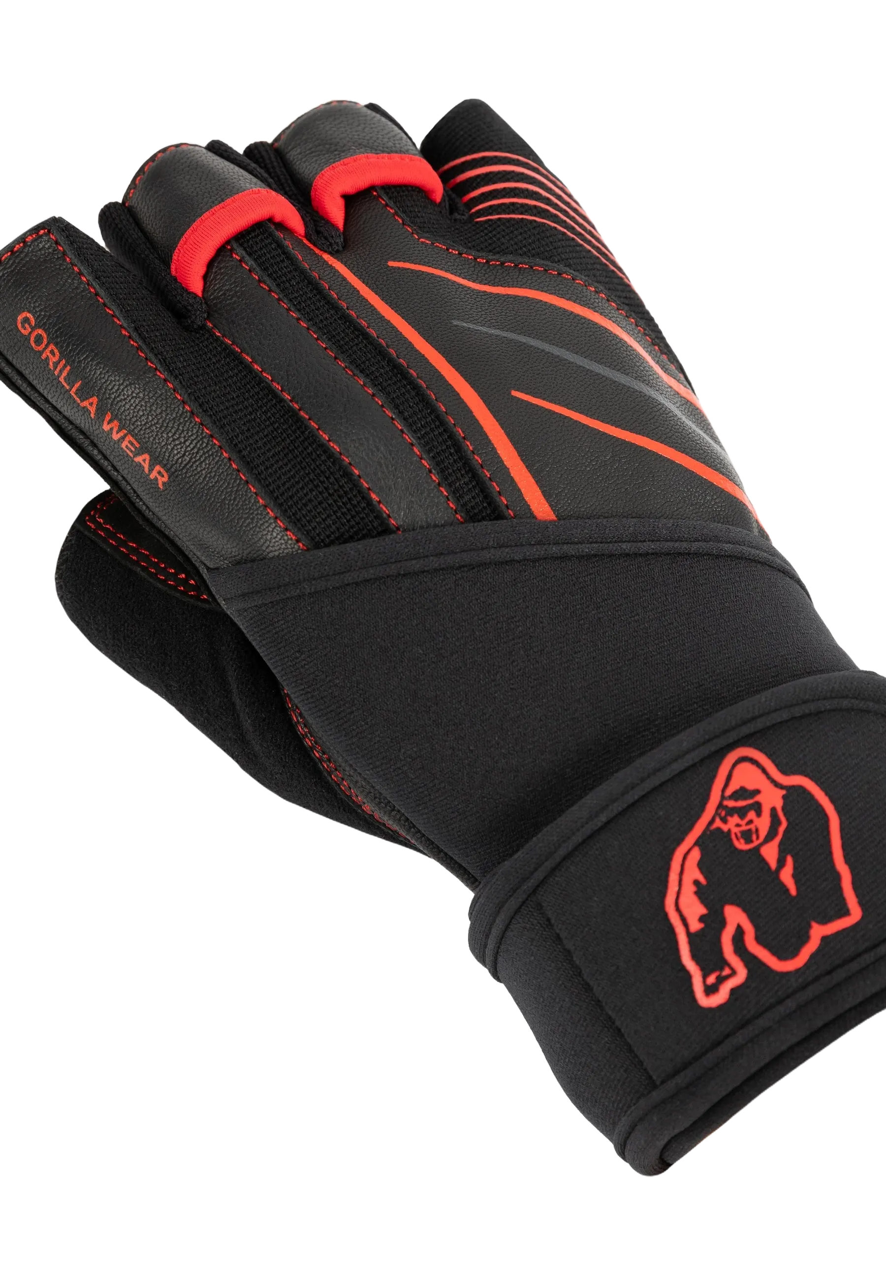 Gorilla Wear Dallas Wrist Wraps Gloves 2.0, sort/rød