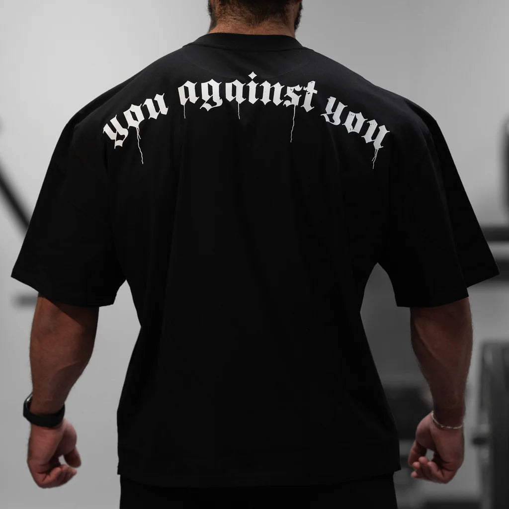 YOU AGAINST YOU Thrive Oversize T-shirt - Sort