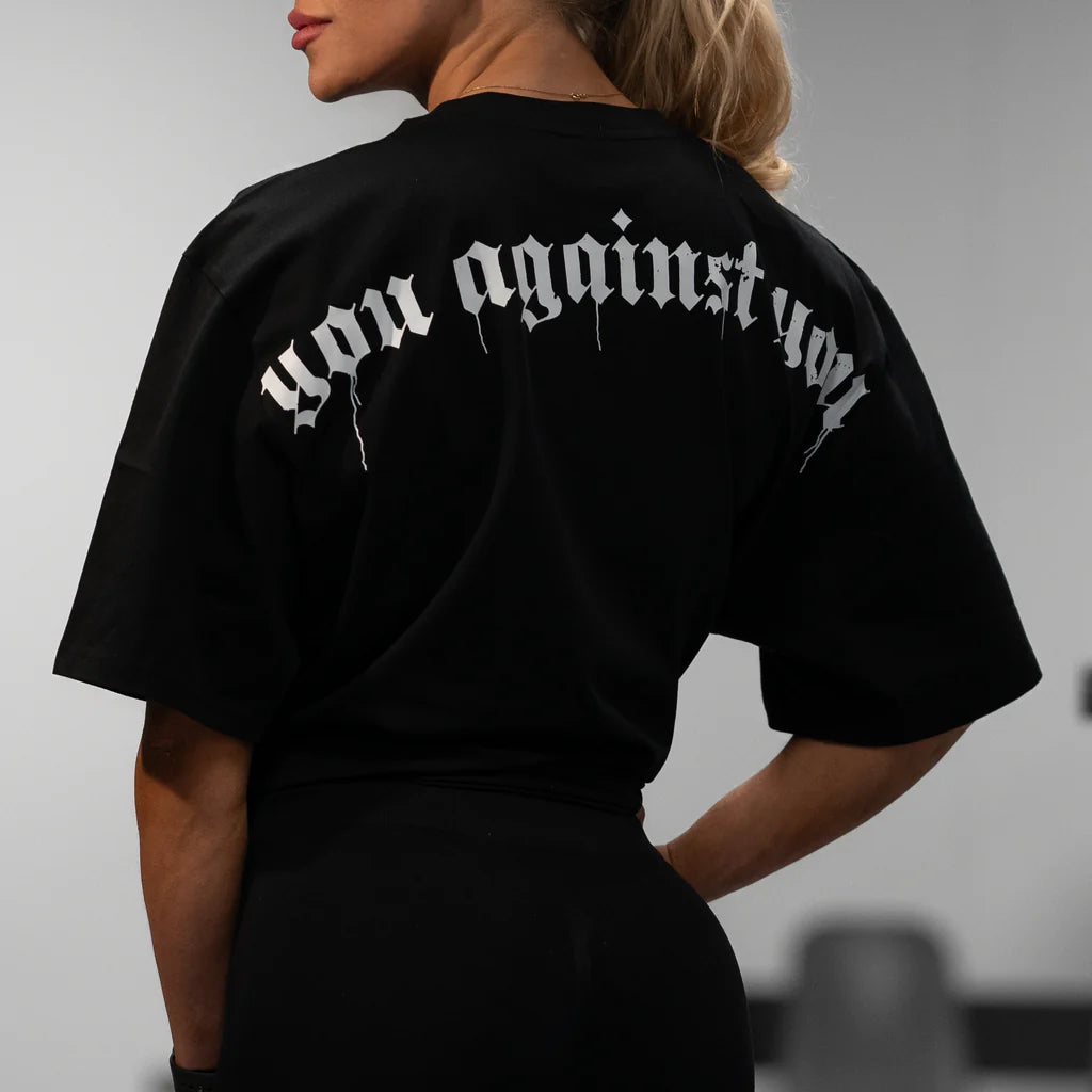 YOU AGAINST YOU Thrive Oversize T-shirt - Sort
