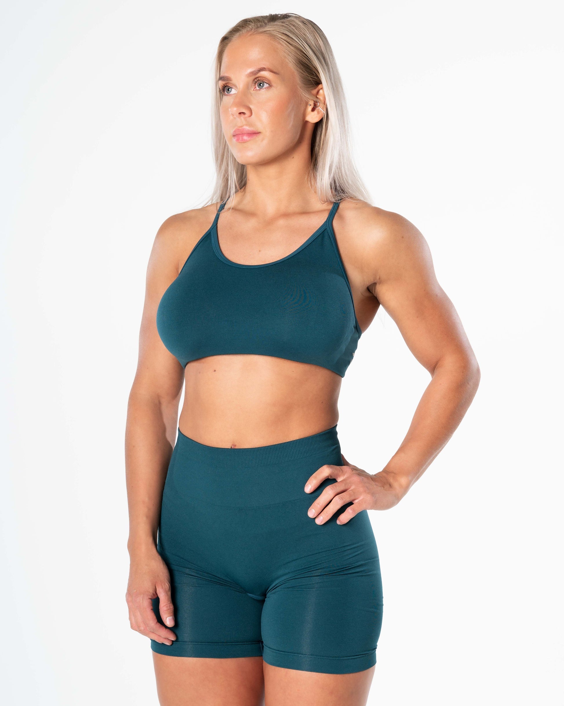 RELODE Prime Seamless Top/Sports-BH - Blågrøn
