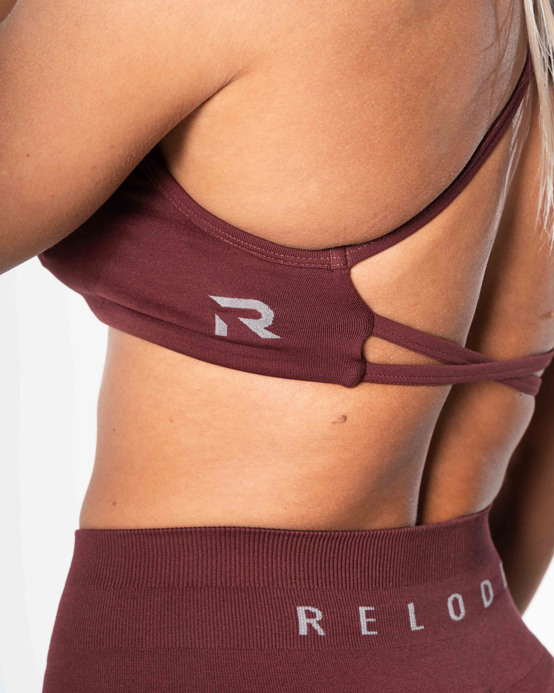 RELODE Prime Seamless Top/Sports-BH - Bordeauxrød