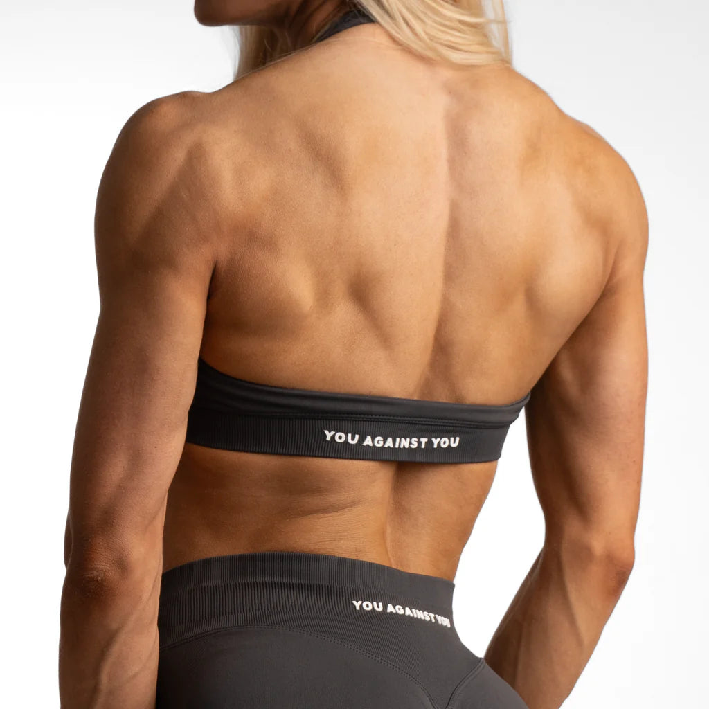 YOU AGAINST YOU Embrace Halterneck/Sport-BH - Grey