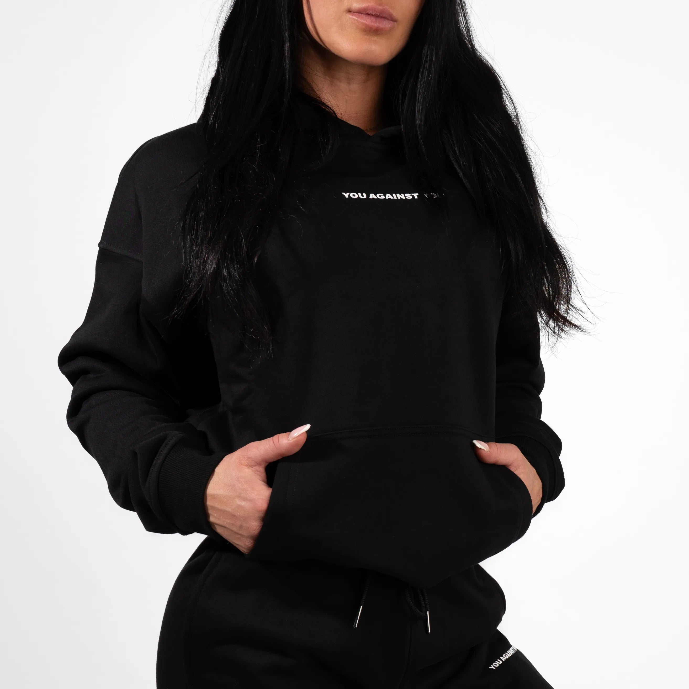 You Against You REVIVE Oversize hættetrøje - Sort
